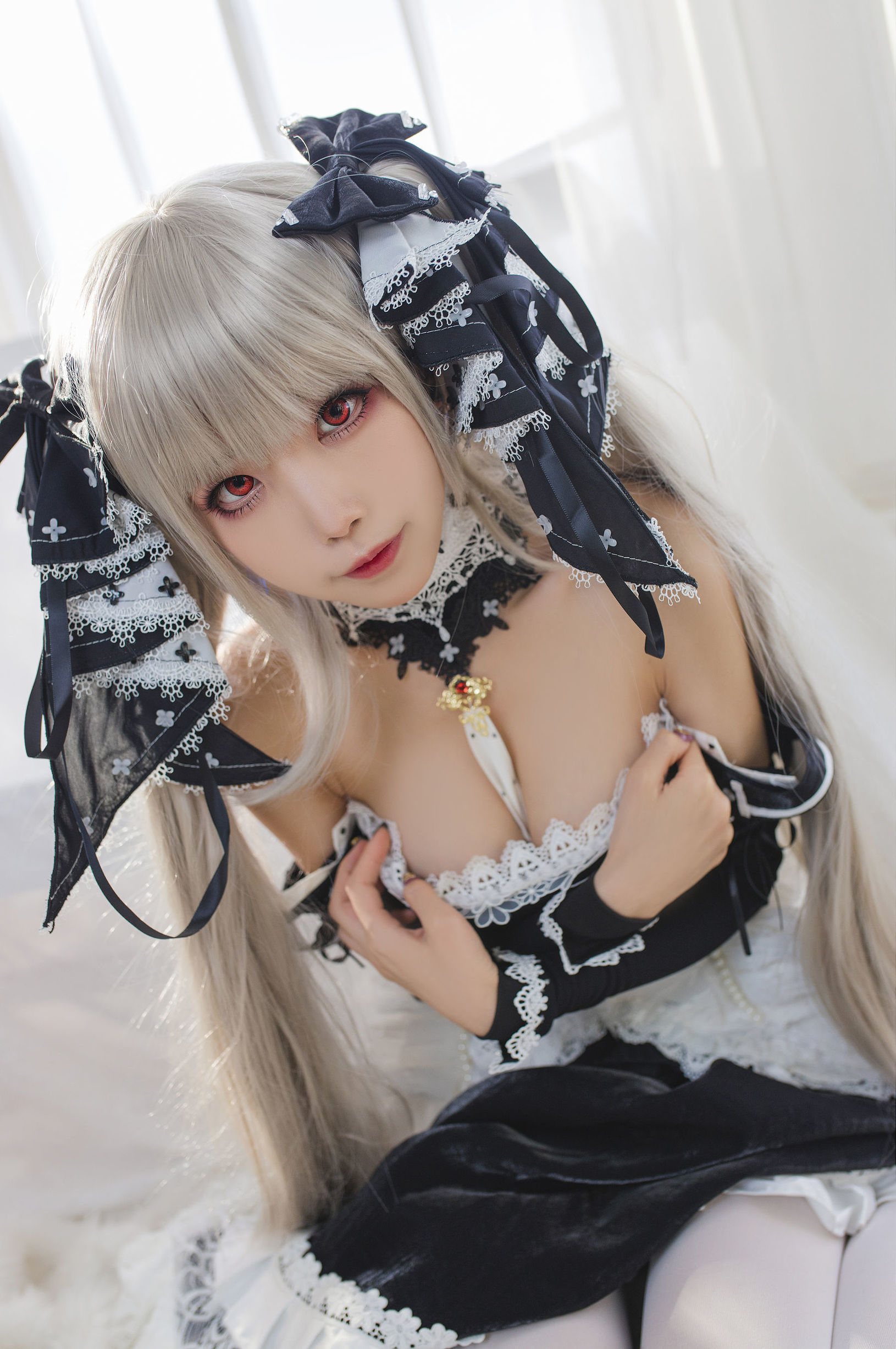 コスプレのファンサービス] アニメブロガー 水淼アクア - 怖い オリジナルスキン