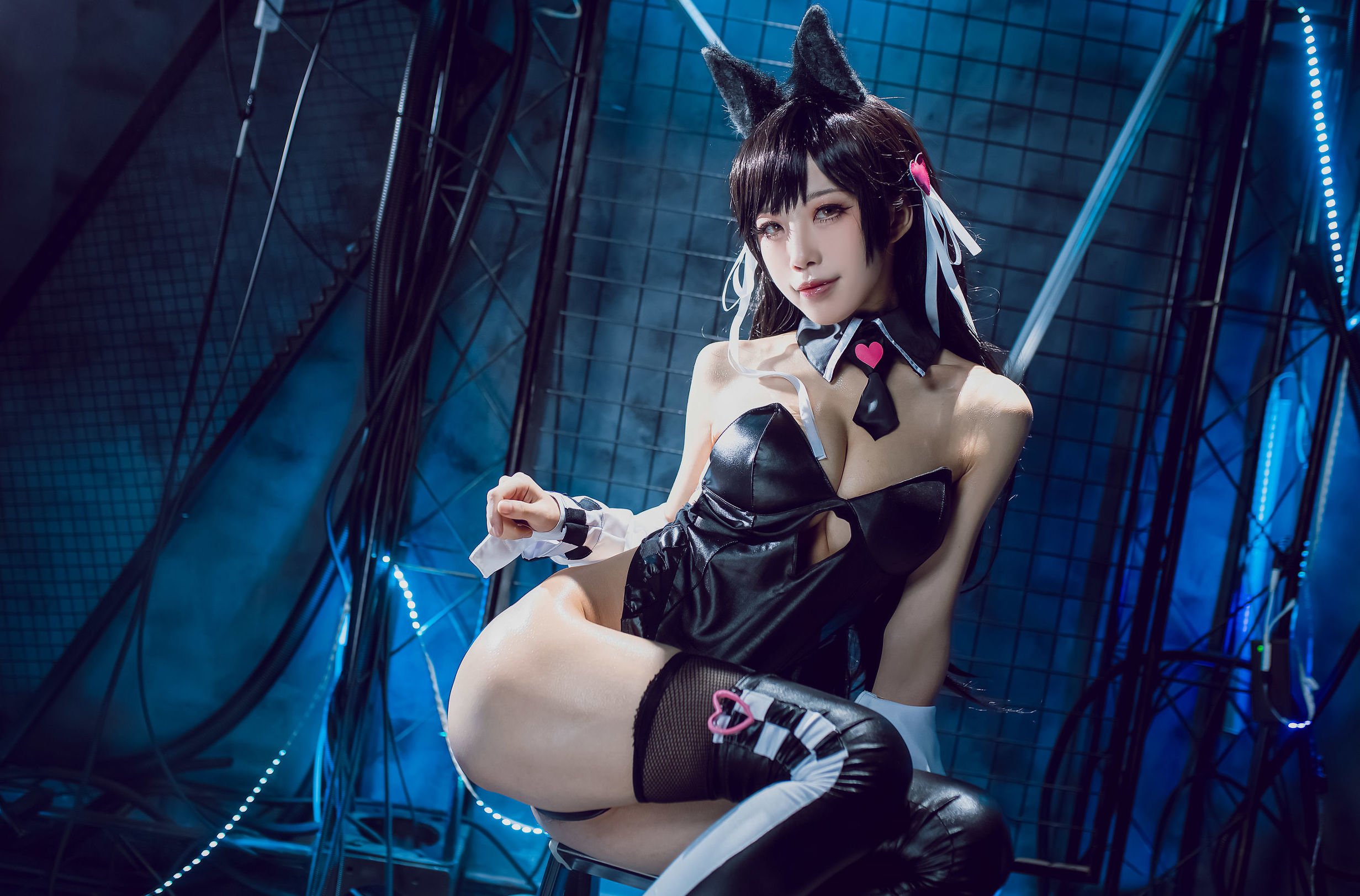 COS phúc lợi] Blogger anime Shui Miao Aqua - Azur Lane Ayanami Inu Đồng nhân xe máy