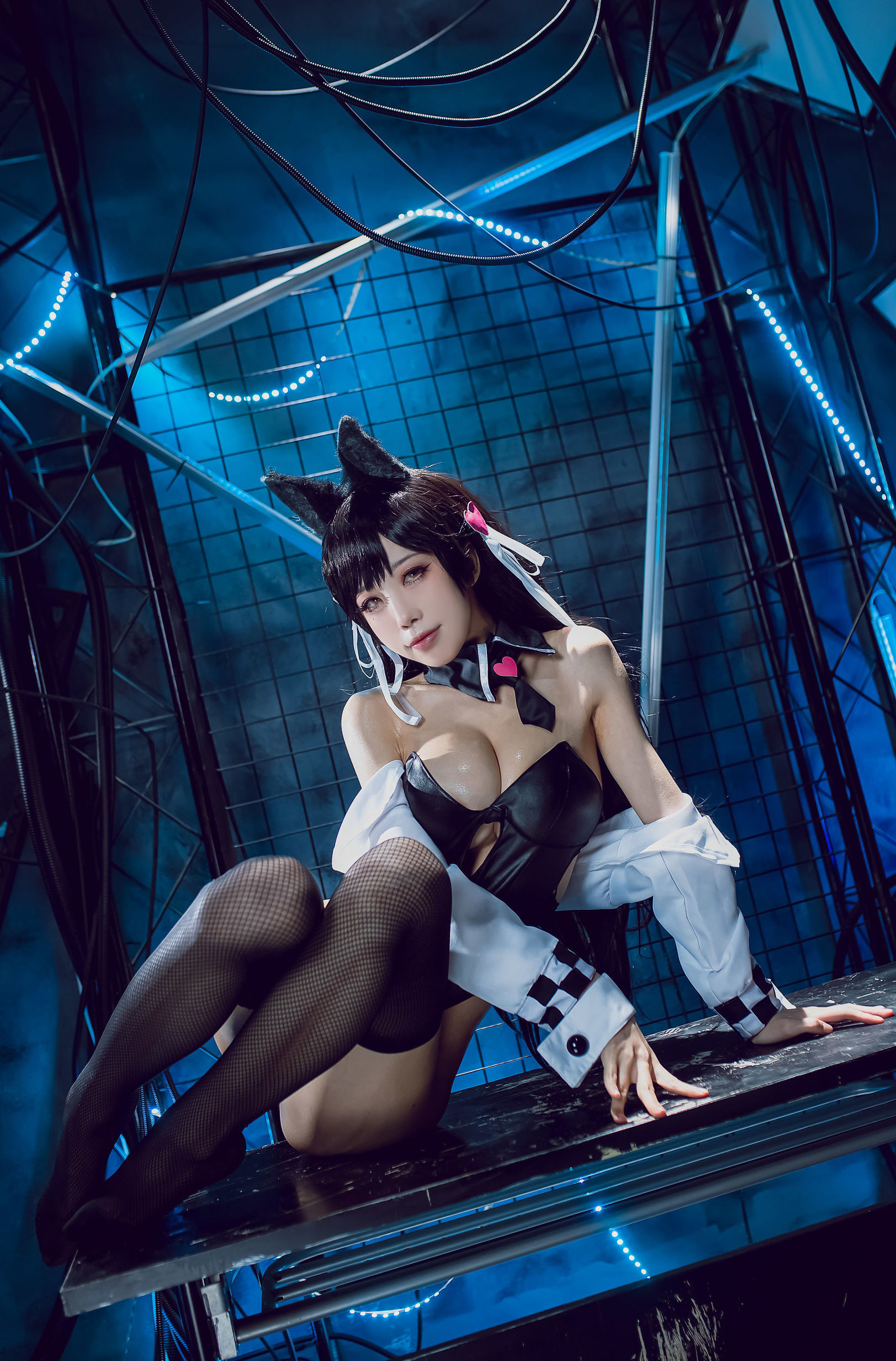 COS phúc lợi] Blogger anime Shui Miao Aqua - Azur Lane Ayanami Inu Đồng nhân xe máy
