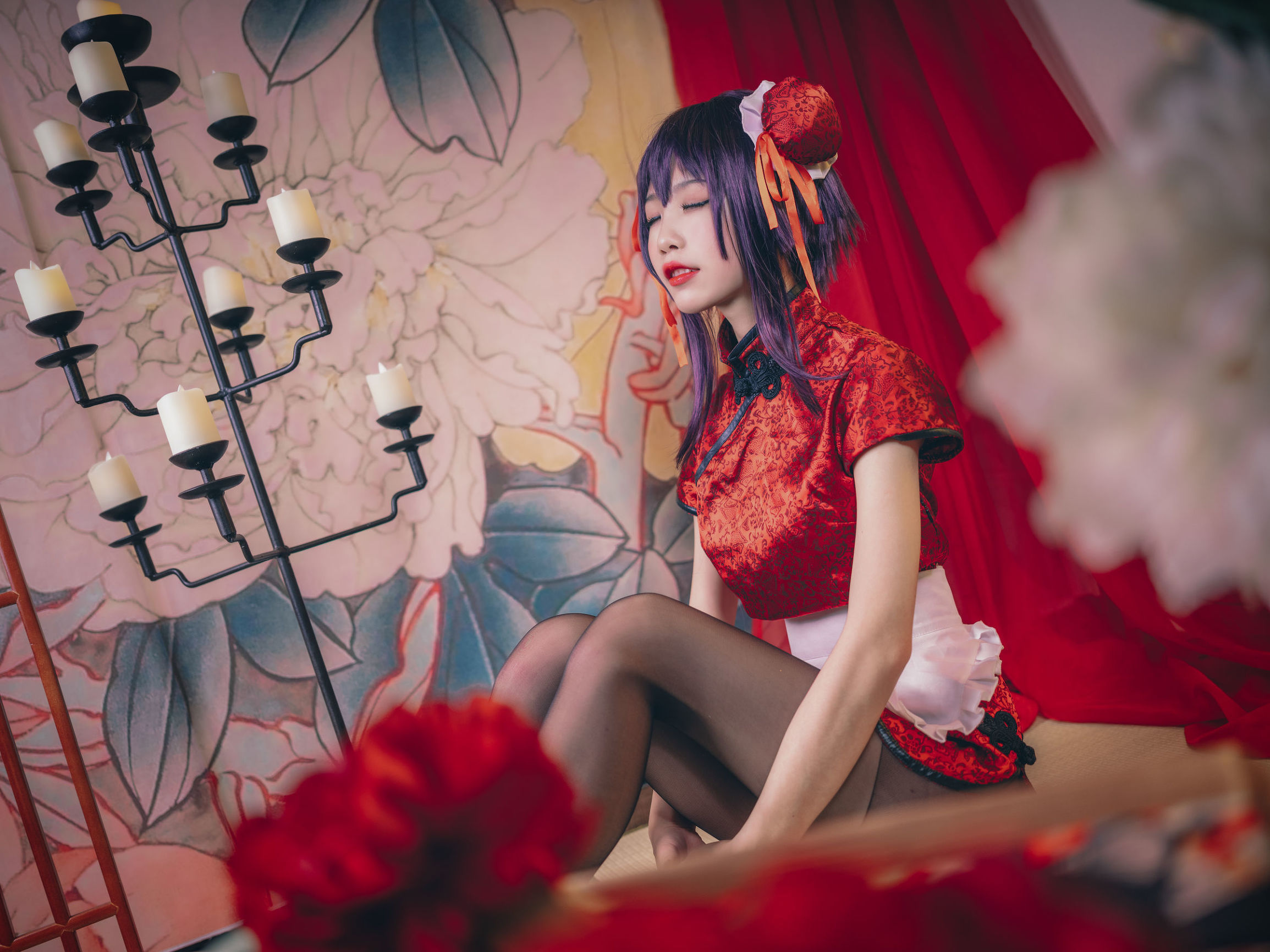 COS Welfare] Anime Blogger Shuimiao Aqua - Kasumigaoka Utaha Qipao