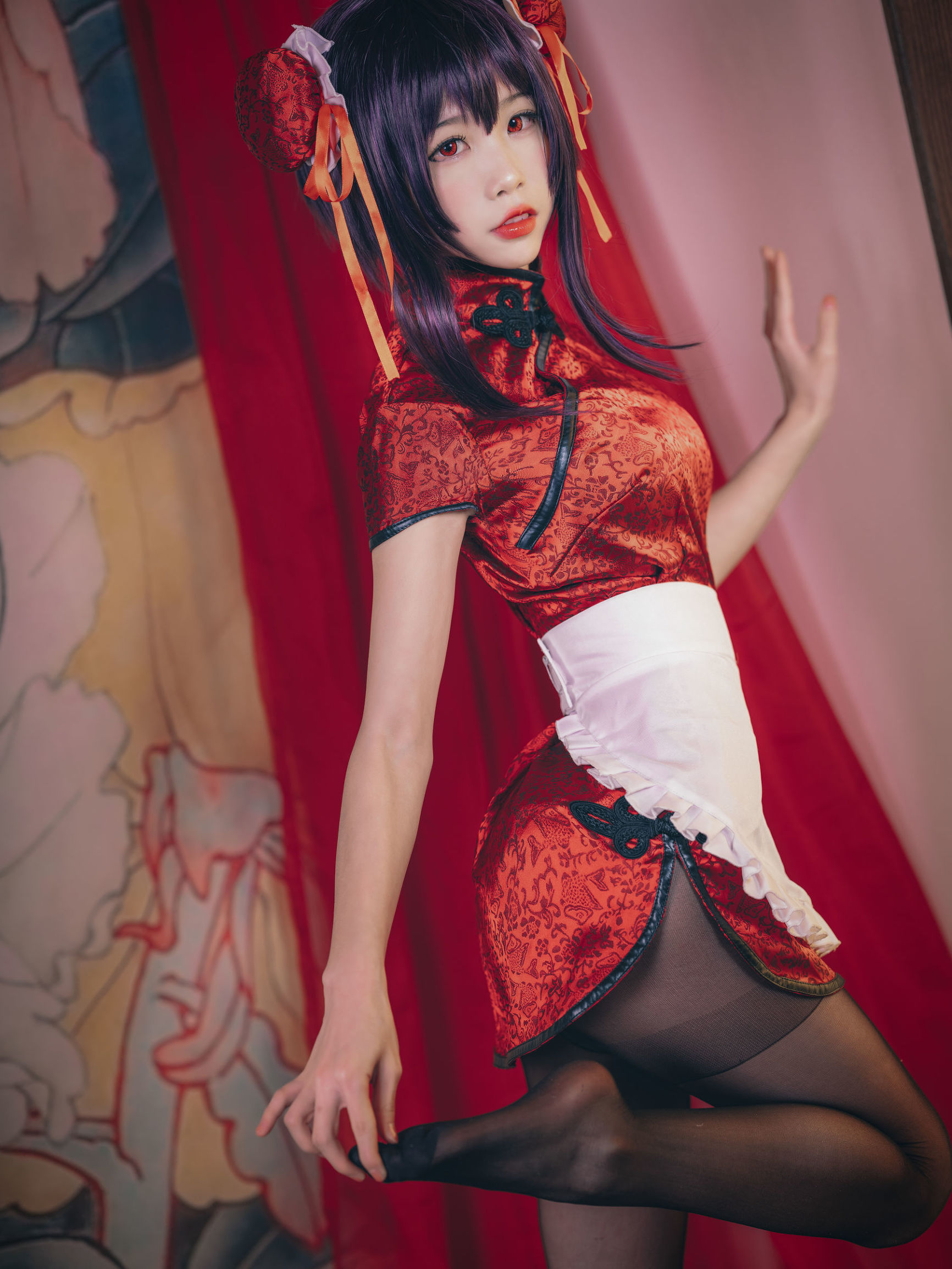 COS Welfare] Anime Blogger Shuimiao Aqua - Kasumigaoka Utaha Qipao