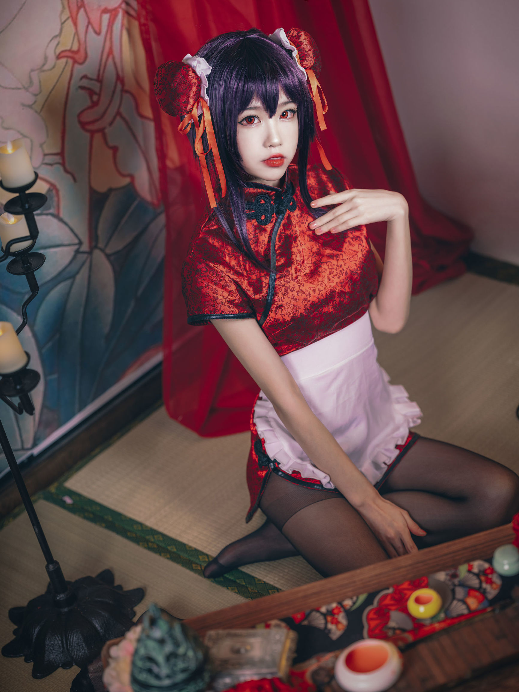 COS Welfare] Anime Blogger Shuimiao Aqua - Kasumigaoka Utaha Qipao