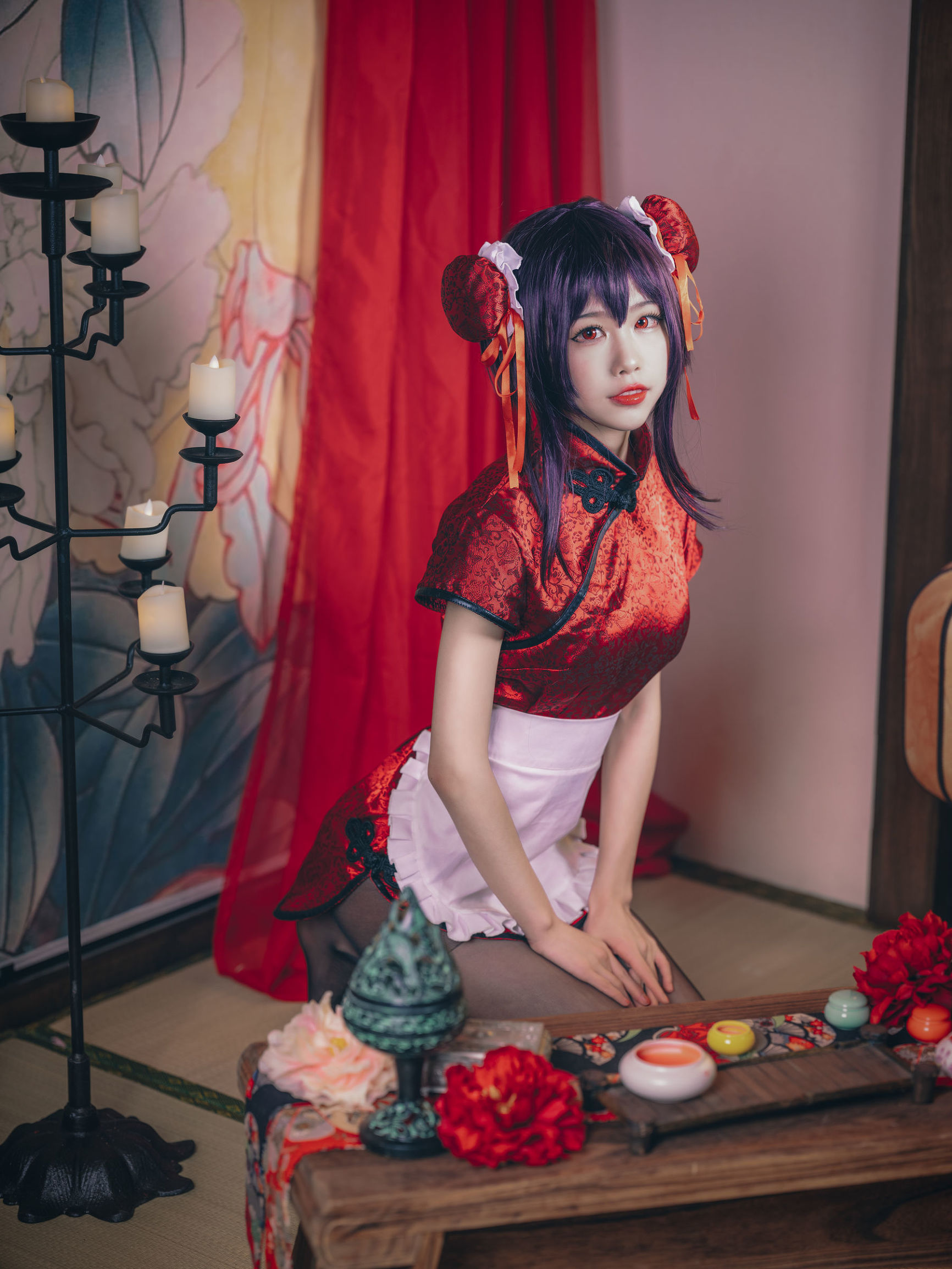 COS Welfare] Anime Blogger Shuimiao Aqua - Kasumigaoka Utaha Qipao