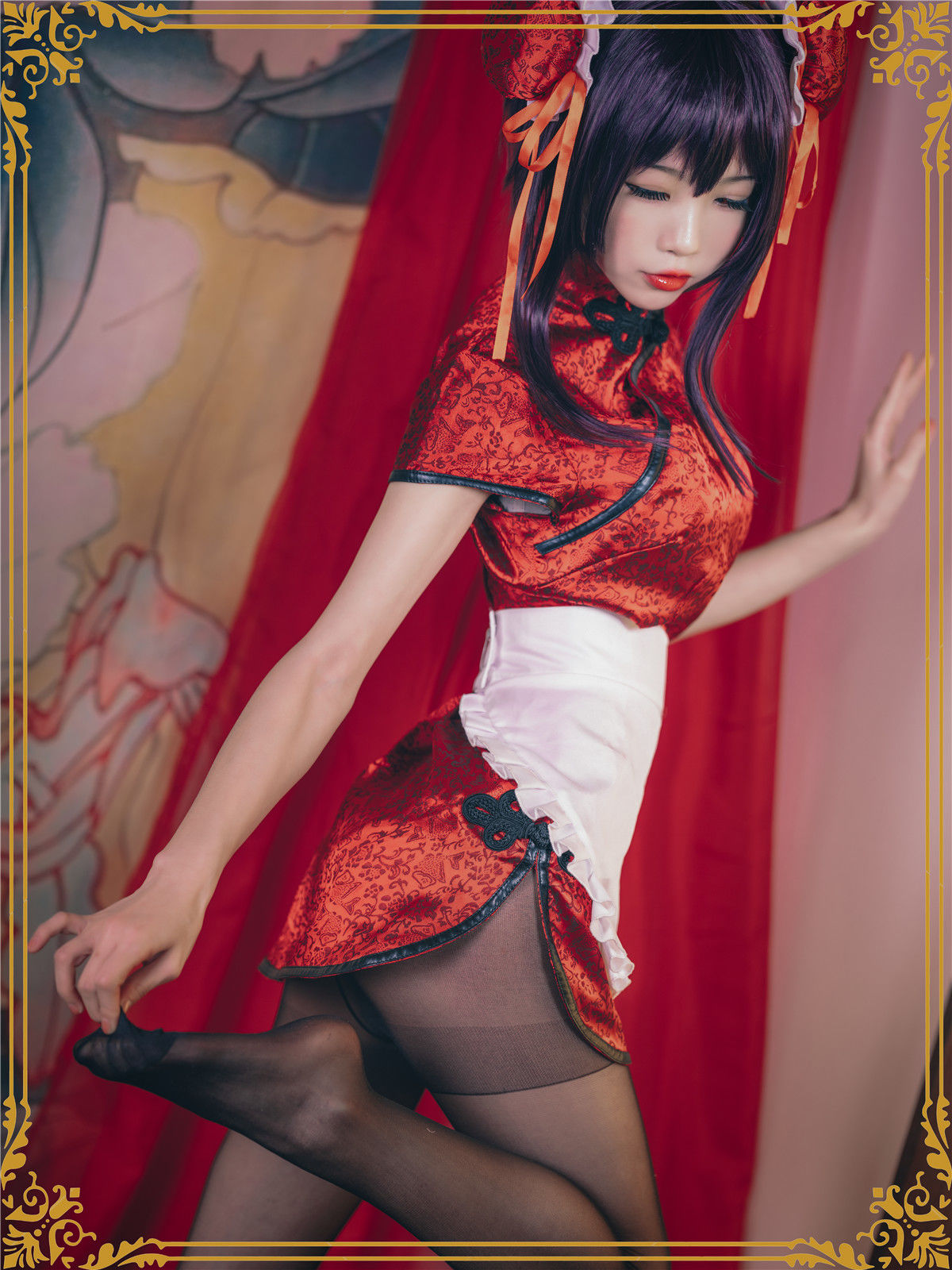 COS Welfare] Anime Blogger Shuimiao Aqua - Kasumigaoka Utaha Qipao