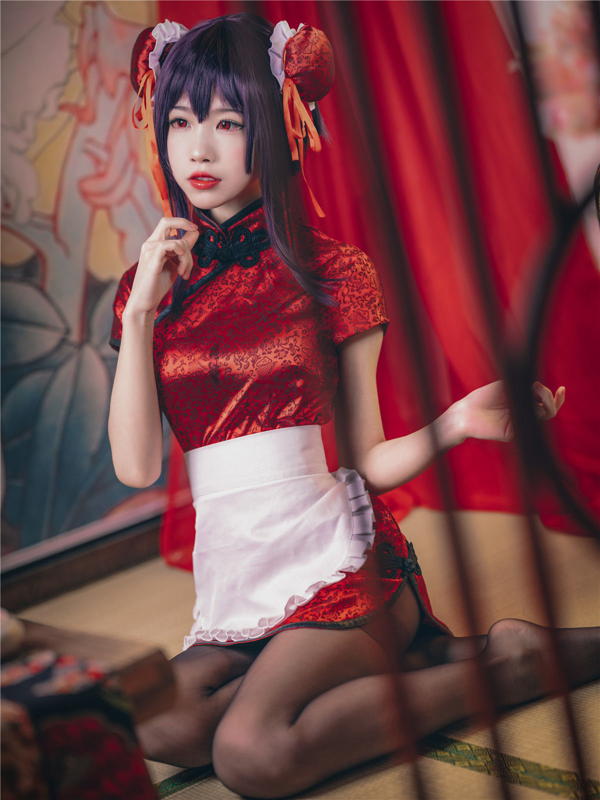 COS Welfare] Anime Blogger Shuimiao Aqua - Kasumigaoka Utaha Qipao