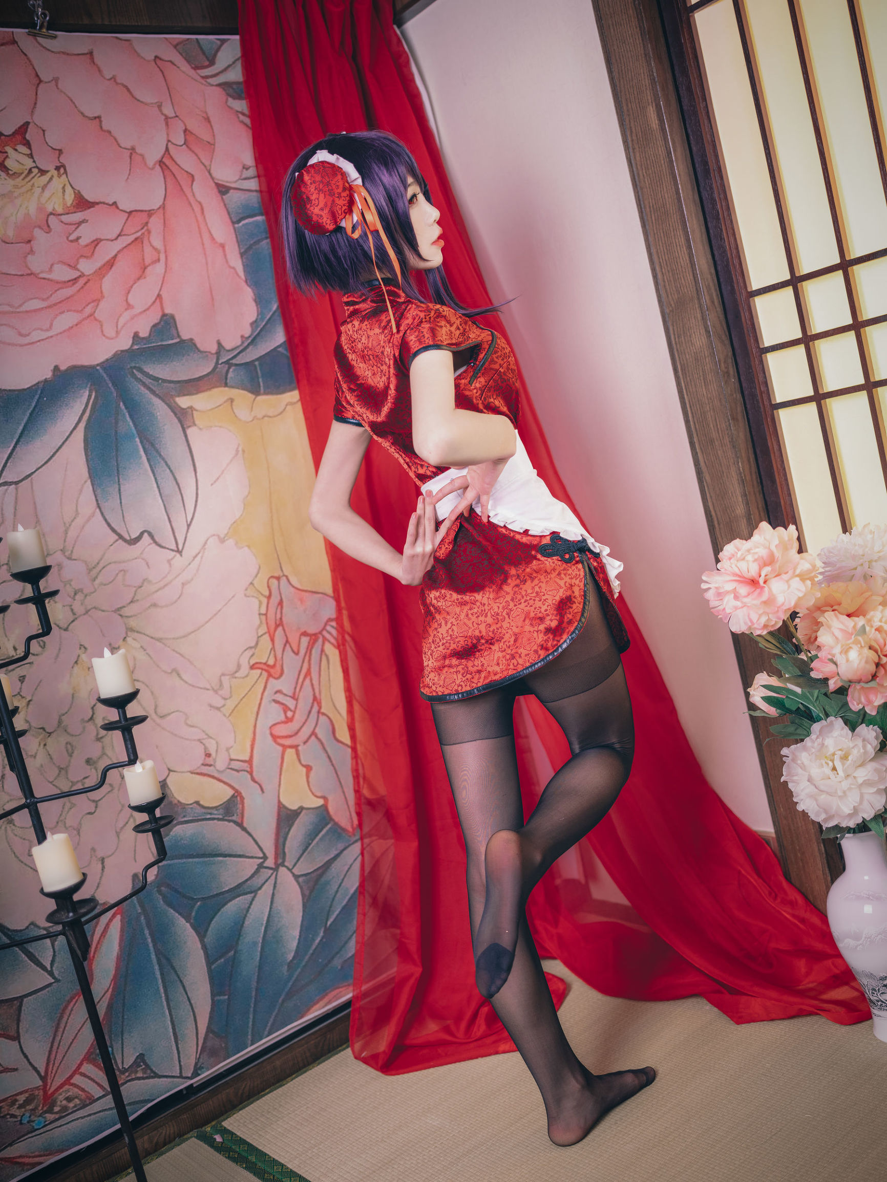 COS Welfare] Anime Blogger Shuimiao Aqua - Kasumigaoka Utaha Qipao