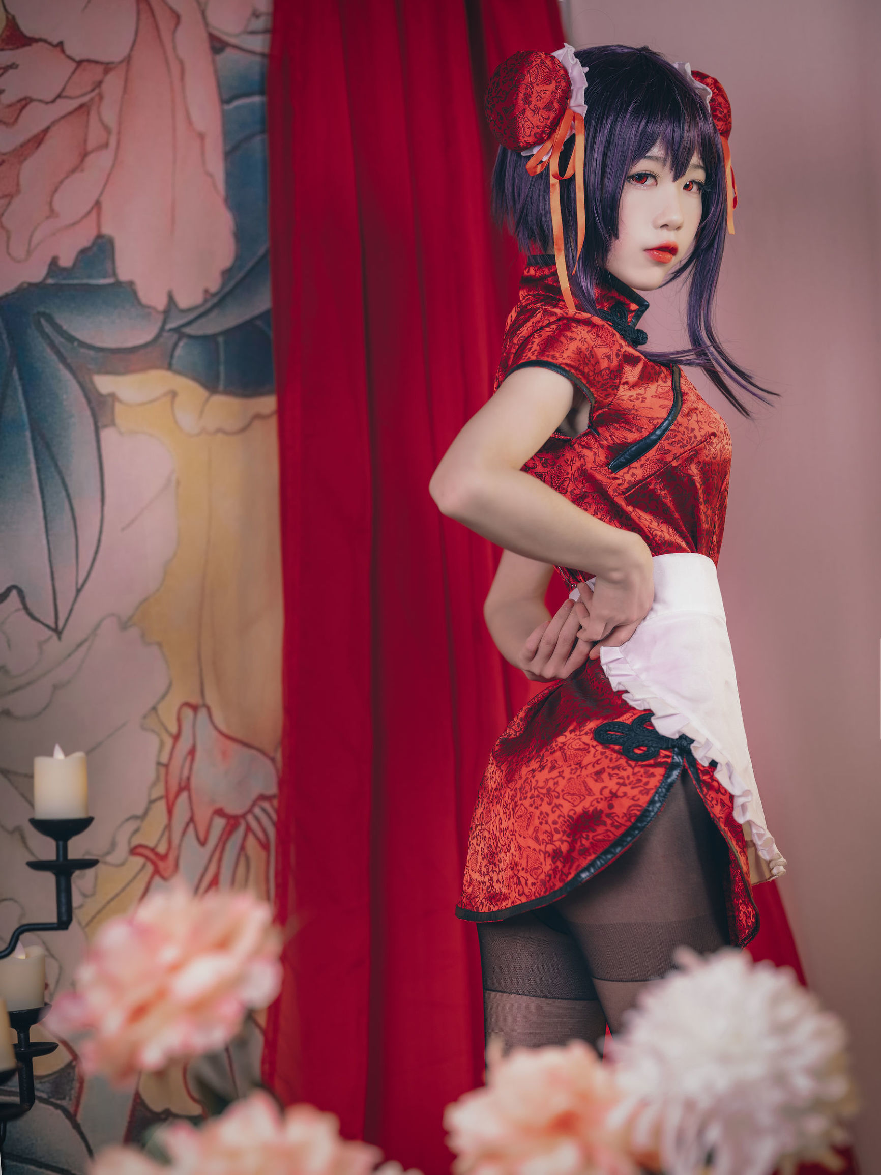 COS Welfare] Anime Blogger Shuimiao Aqua - Kasumigaoka Utaha Qipao