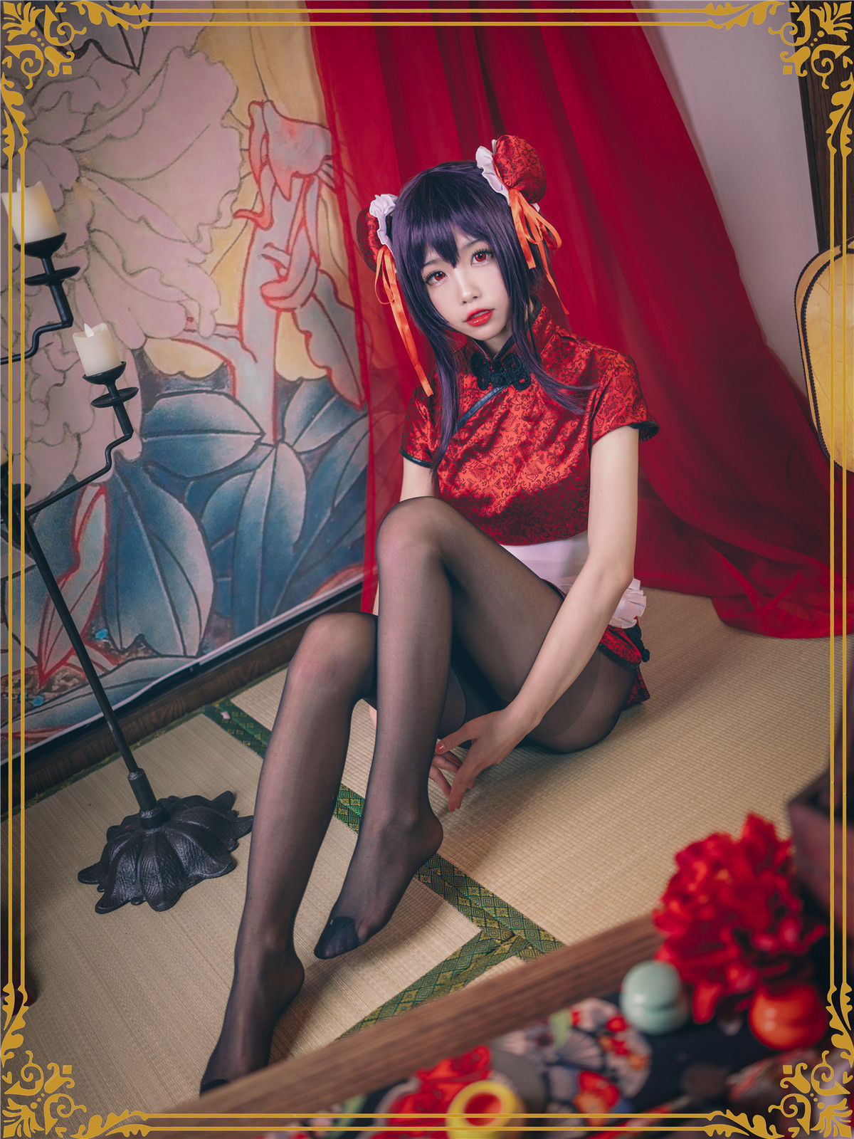 COS Welfare] Anime Blogger Shuimiao Aqua - Kasumigaoka Utaha Qipao