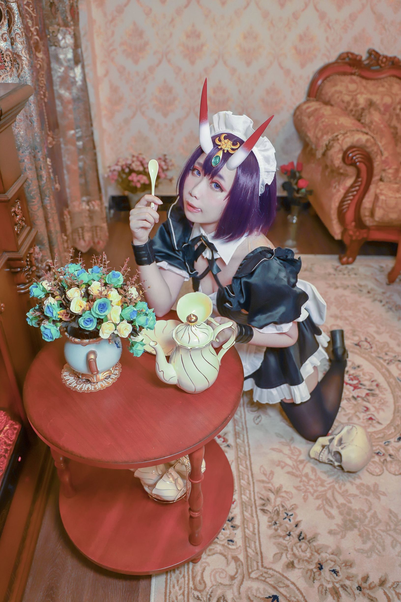 Cosplay Welfare] Anime Blogger Sadako Peach oo - Shuten Doji Maid