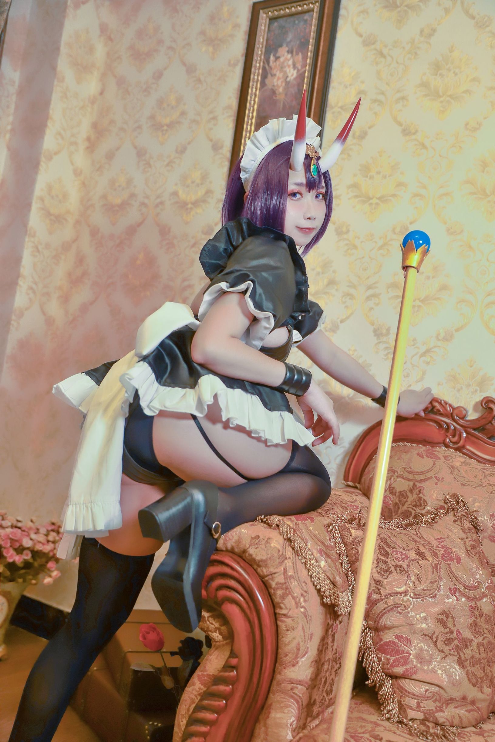 Cosplay Welfare] Anime Blogger Sadako Peach oo - Shuten Doji Maid