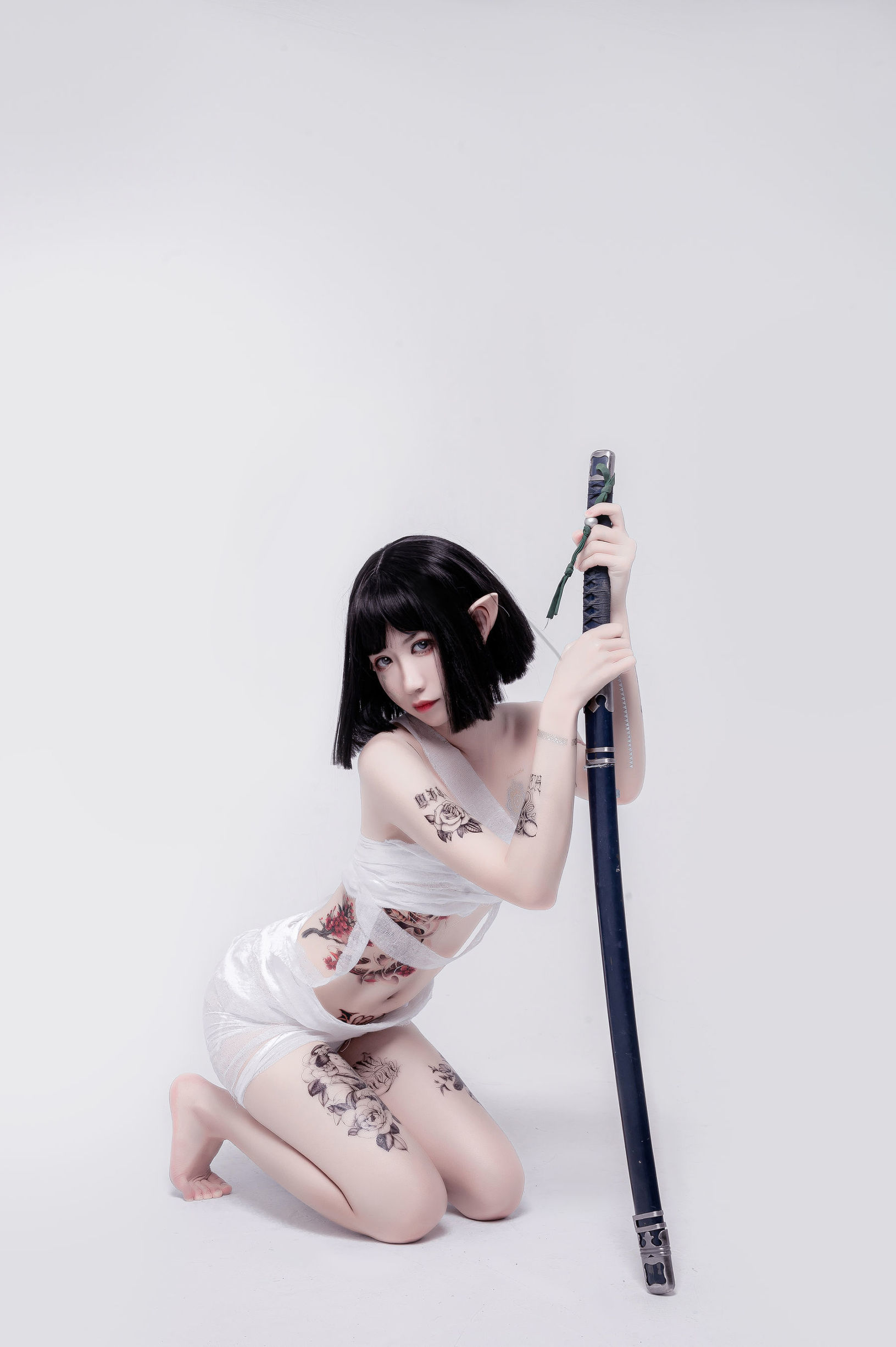 COS福利] 動漫博主阮邑_Fairy - 綁帶和武士