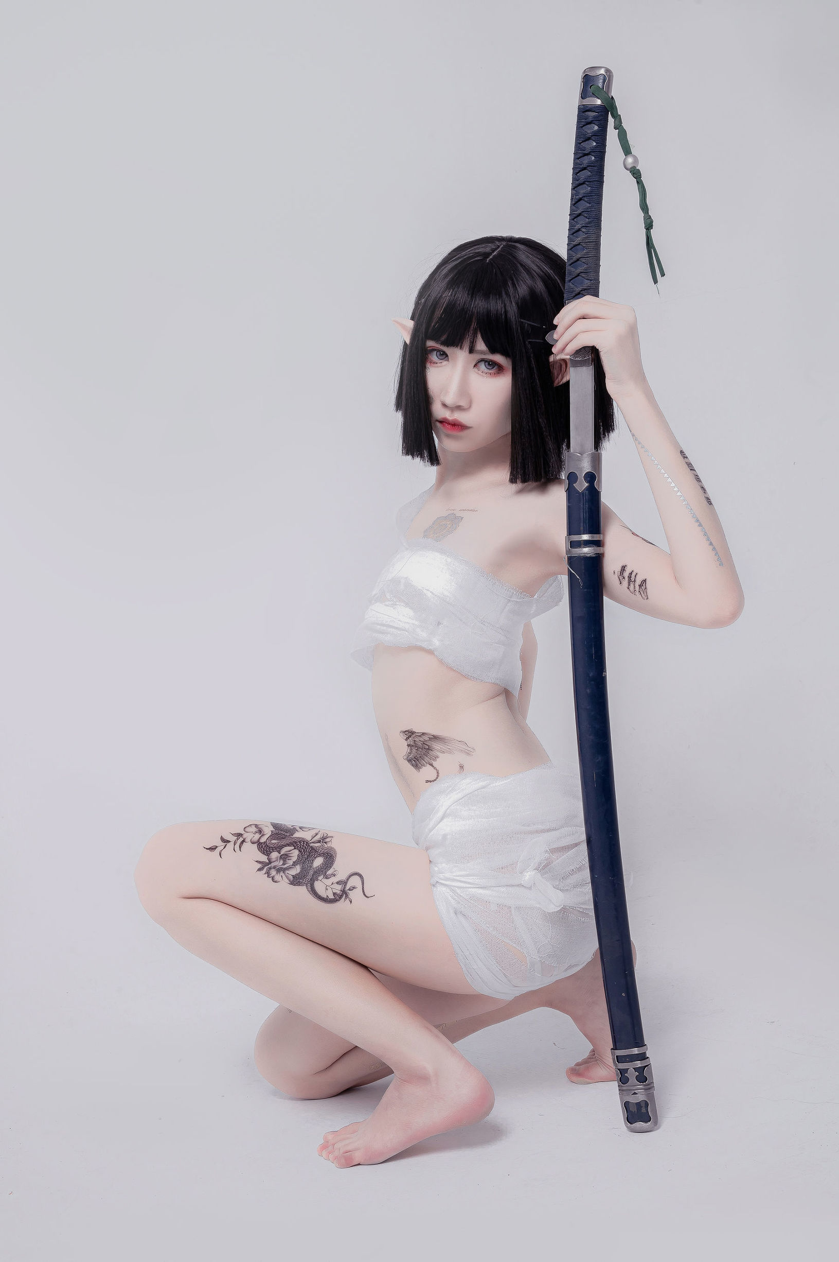 COS福利] 動漫博主阮邑_Fairy - 綁帶和武士