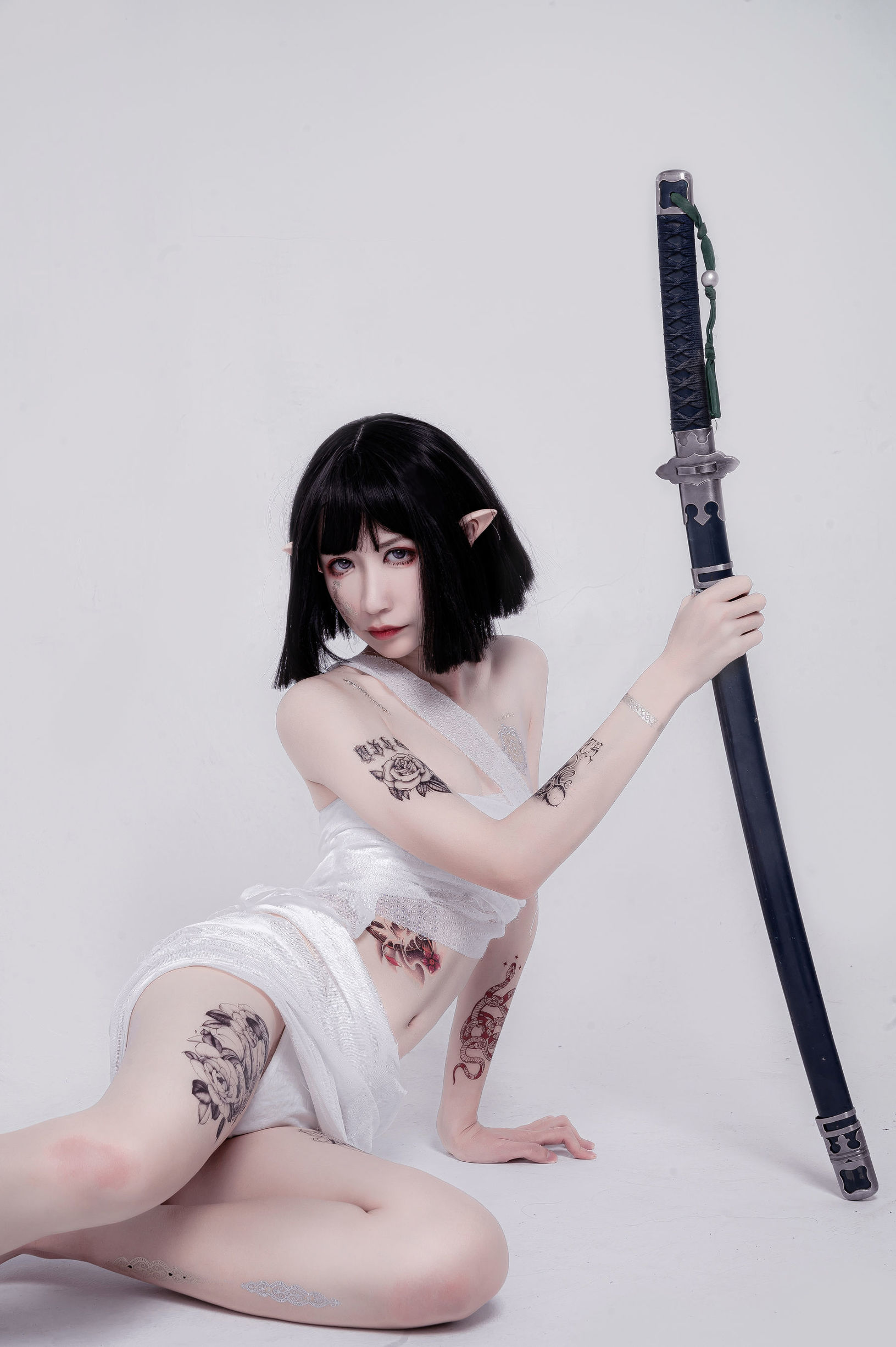 COS福利] 動漫博主阮邑_Fairy - 綁帶和武士