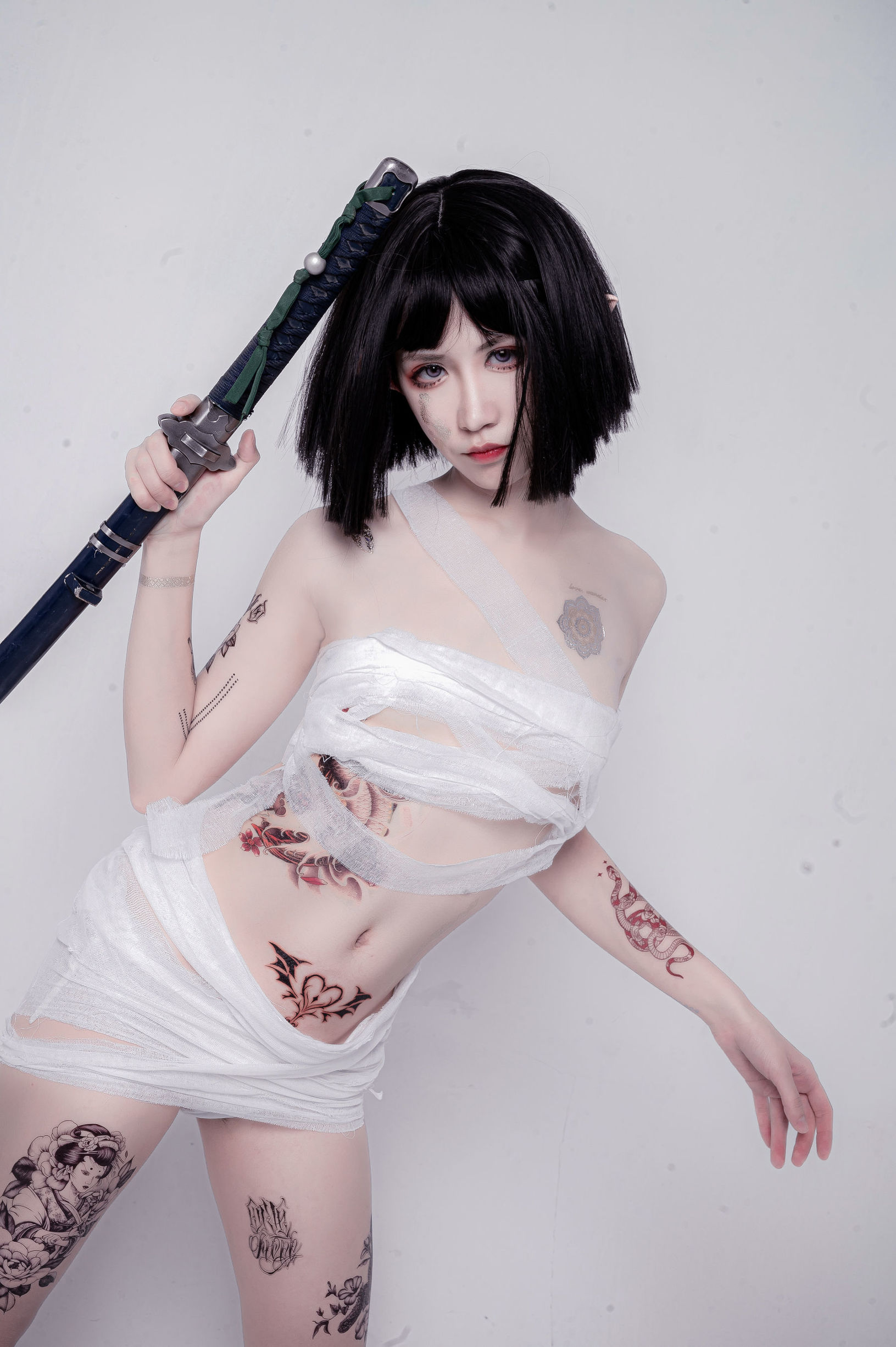 COS福利] 動漫博主阮邑_Fairy - 綁帶和武士