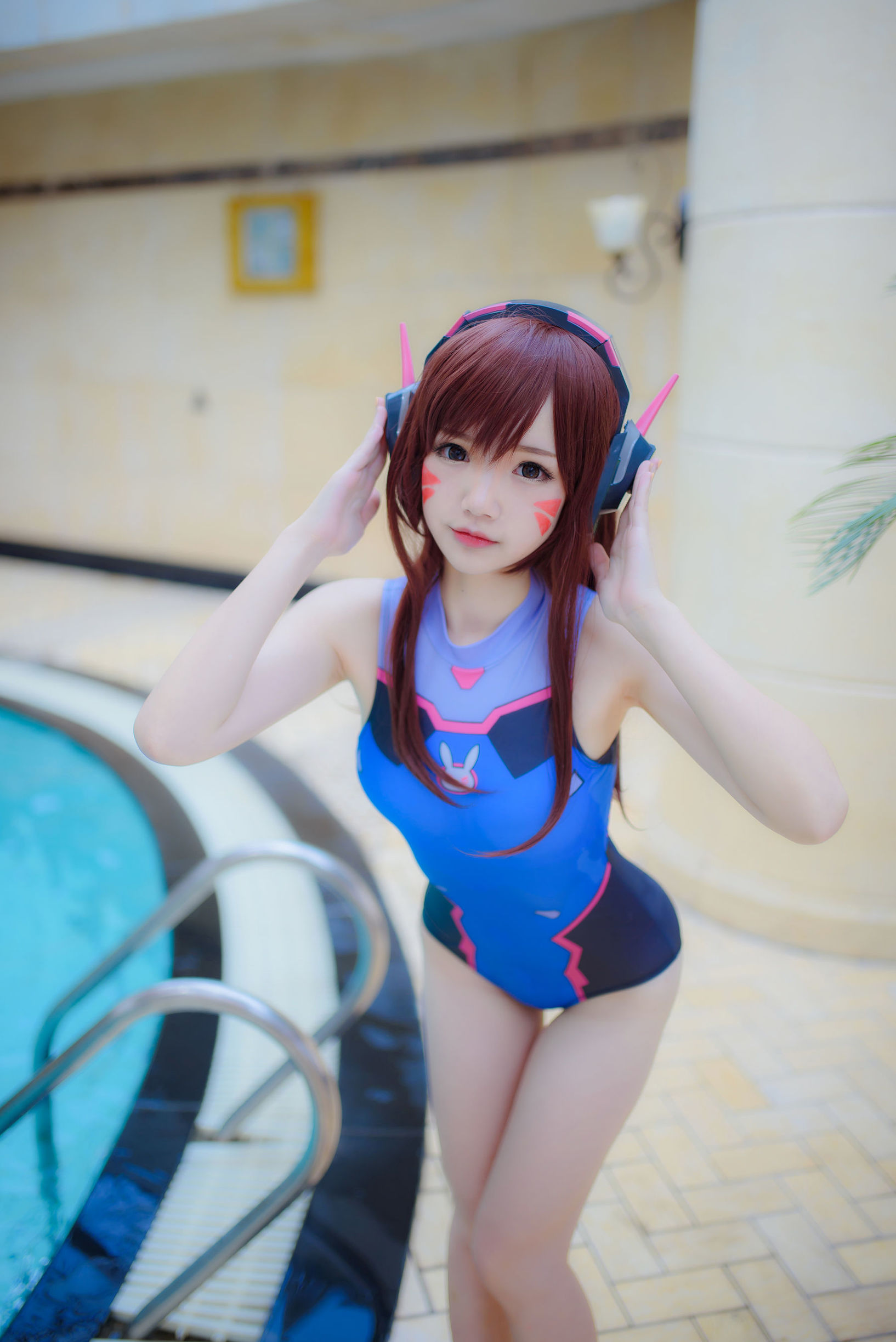 Phúc lợi COS] Blogger Anime Tuyết Thanh Astra - D.Va Áo tắm