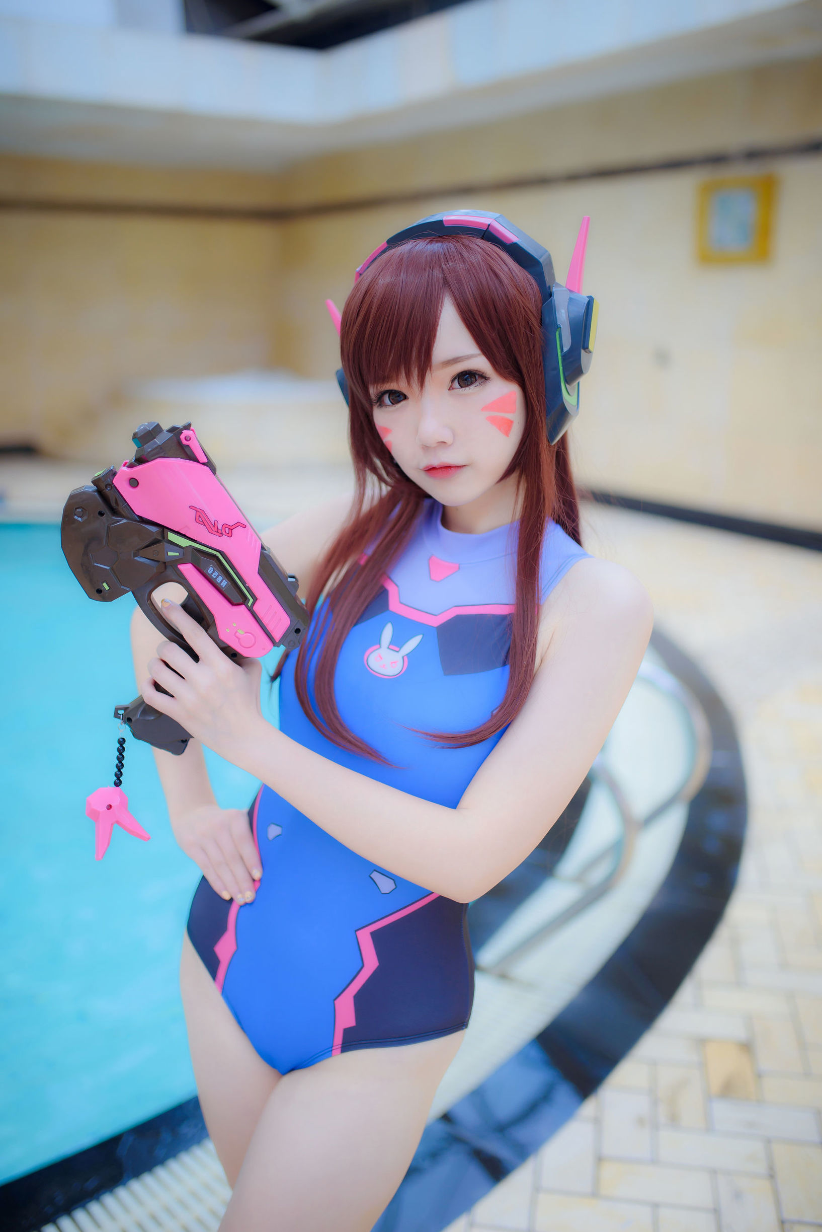 Phúc lợi COS] Blogger Anime Tuyết Thanh Astra - D.Va Áo tắm
