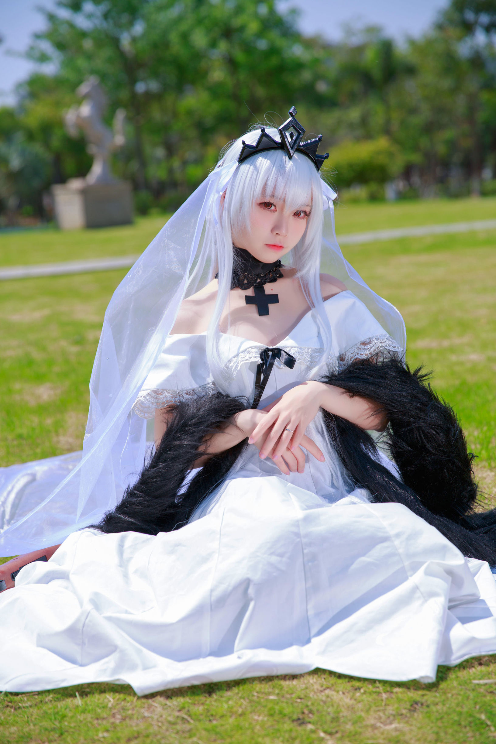 COS Phúc lợi] Blogger Anime G44 Không Bị Thương - 98K Áo cưới Đức Hoàng