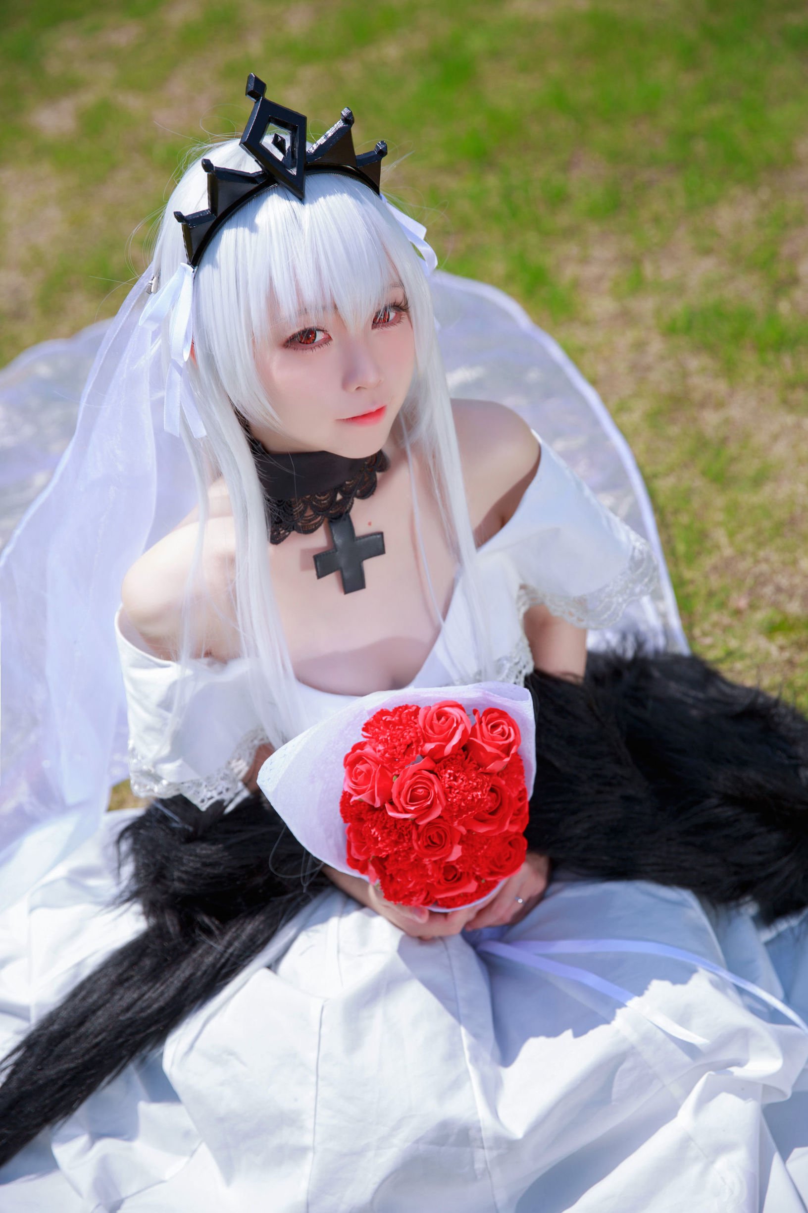 COS Phúc lợi] Blogger Anime G44 Không Bị Thương - 98K Áo cưới Đức Hoàng