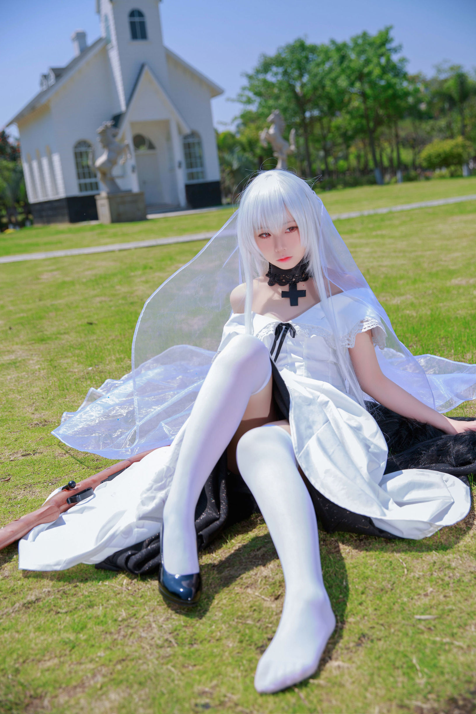 COS Phúc lợi] Blogger Anime G44 Không Bị Thương - 98K Áo cưới Đức Hoàng
