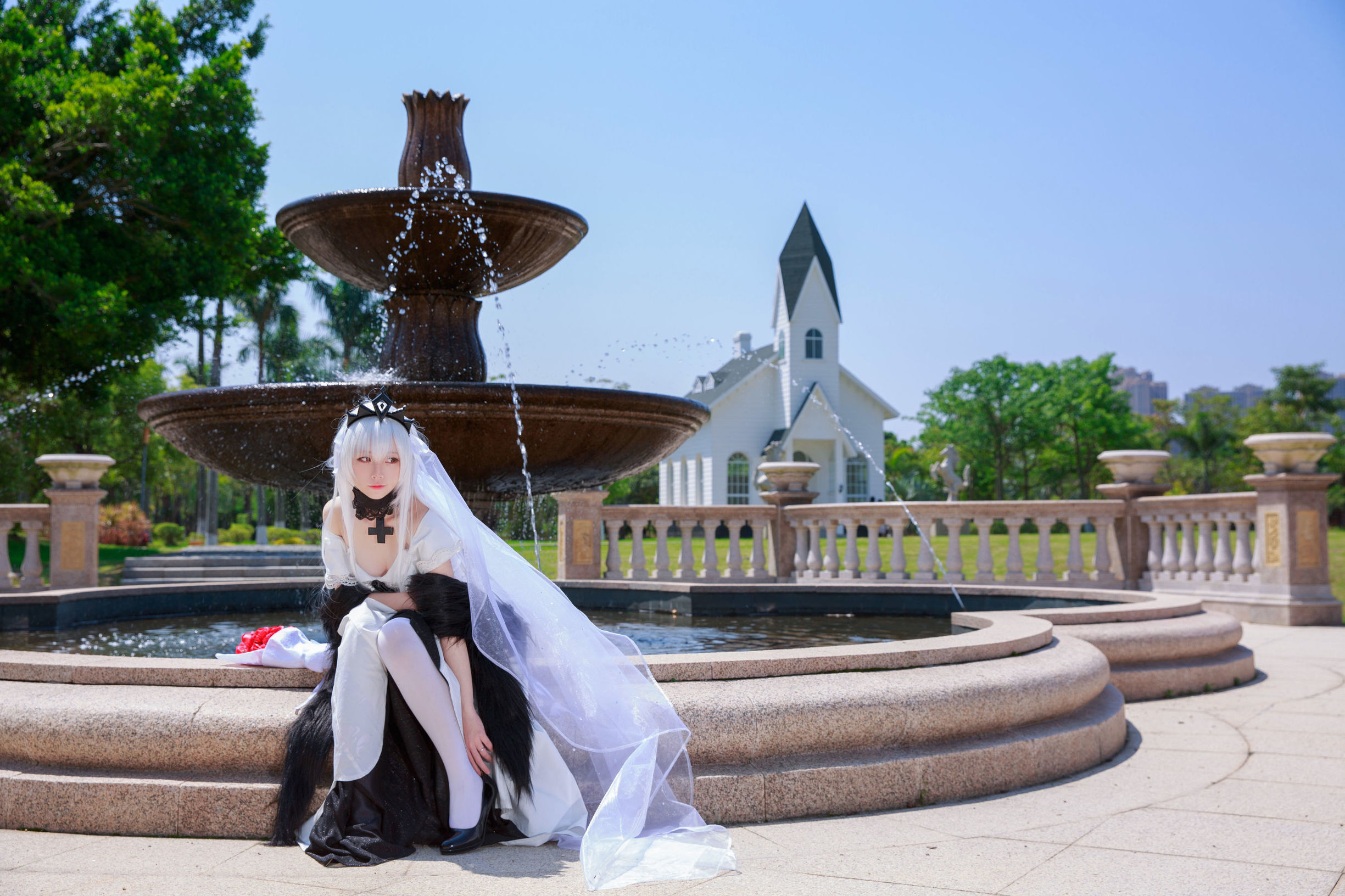 COS Phúc lợi] Blogger Anime G44 Không Bị Thương - 98K Áo cưới Đức Hoàng