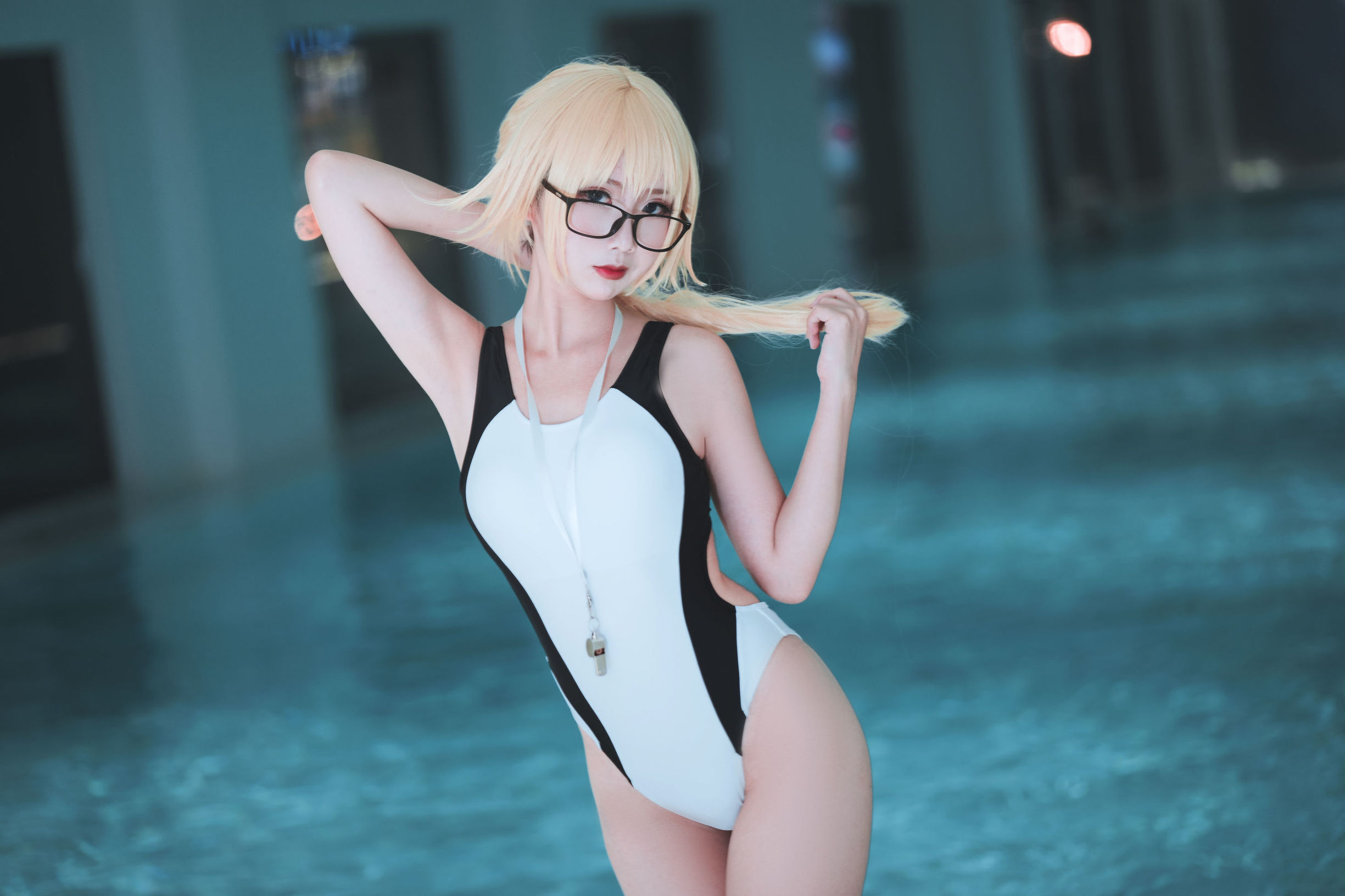 COS Phúc lợi] Coser dễ thương phổ biến Mian Bing Xian Er - Jeanne d'Arc Áo tắm