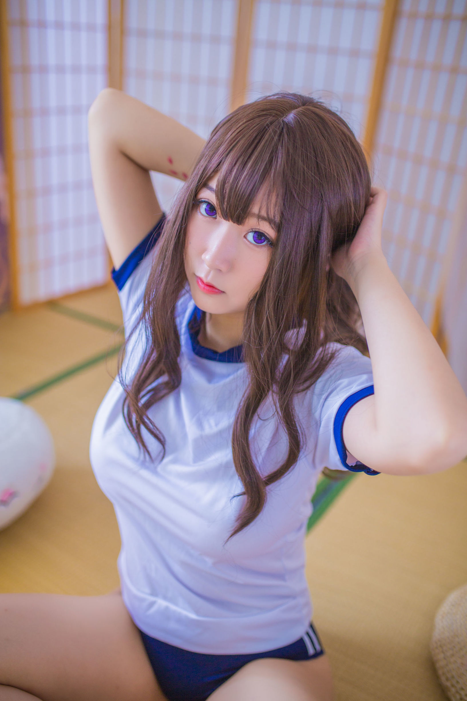 Cosplay Fan Service] Busty Cat Nine-chan Sakura - Gymnastics Uniform