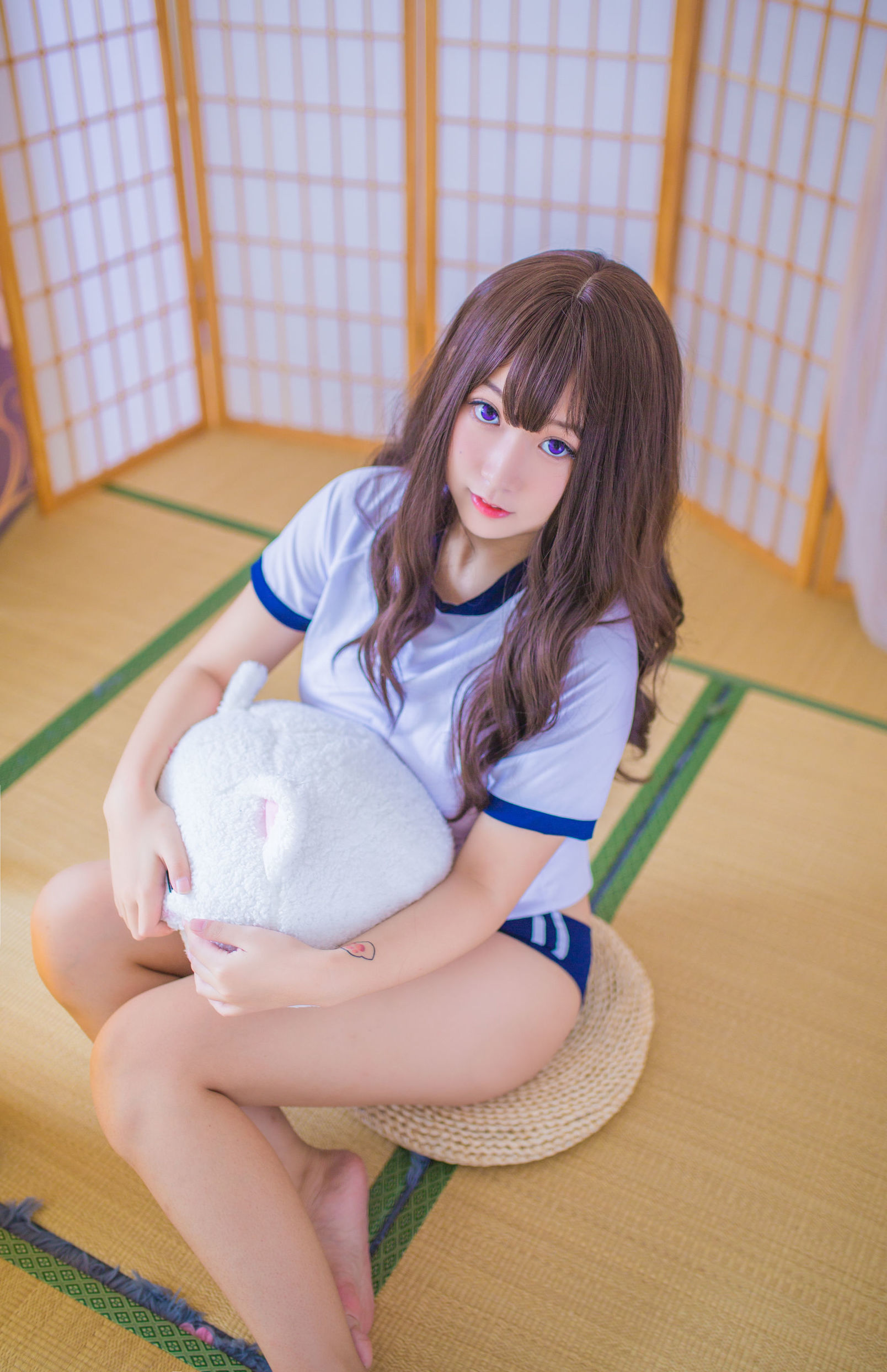 コスプレ福利] 巨乳猫九ちゃんSakura - 体操服