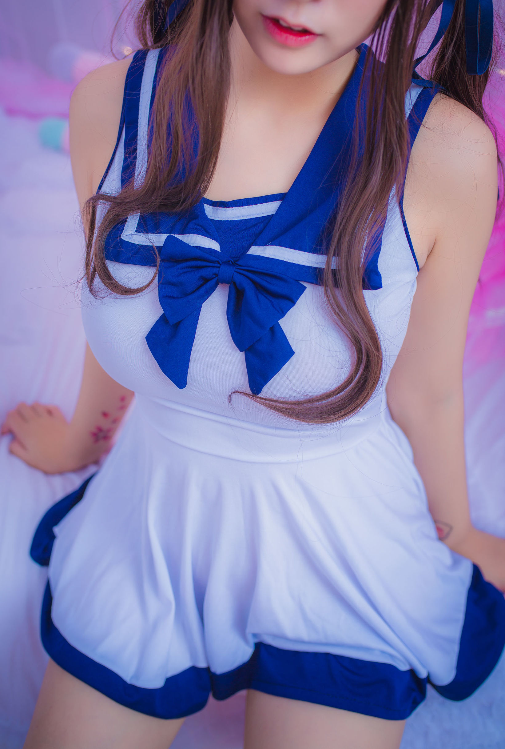 Cosplay Welfare] Busty Cat Nine-chan Sakura - One-Piece Sailor Uniform