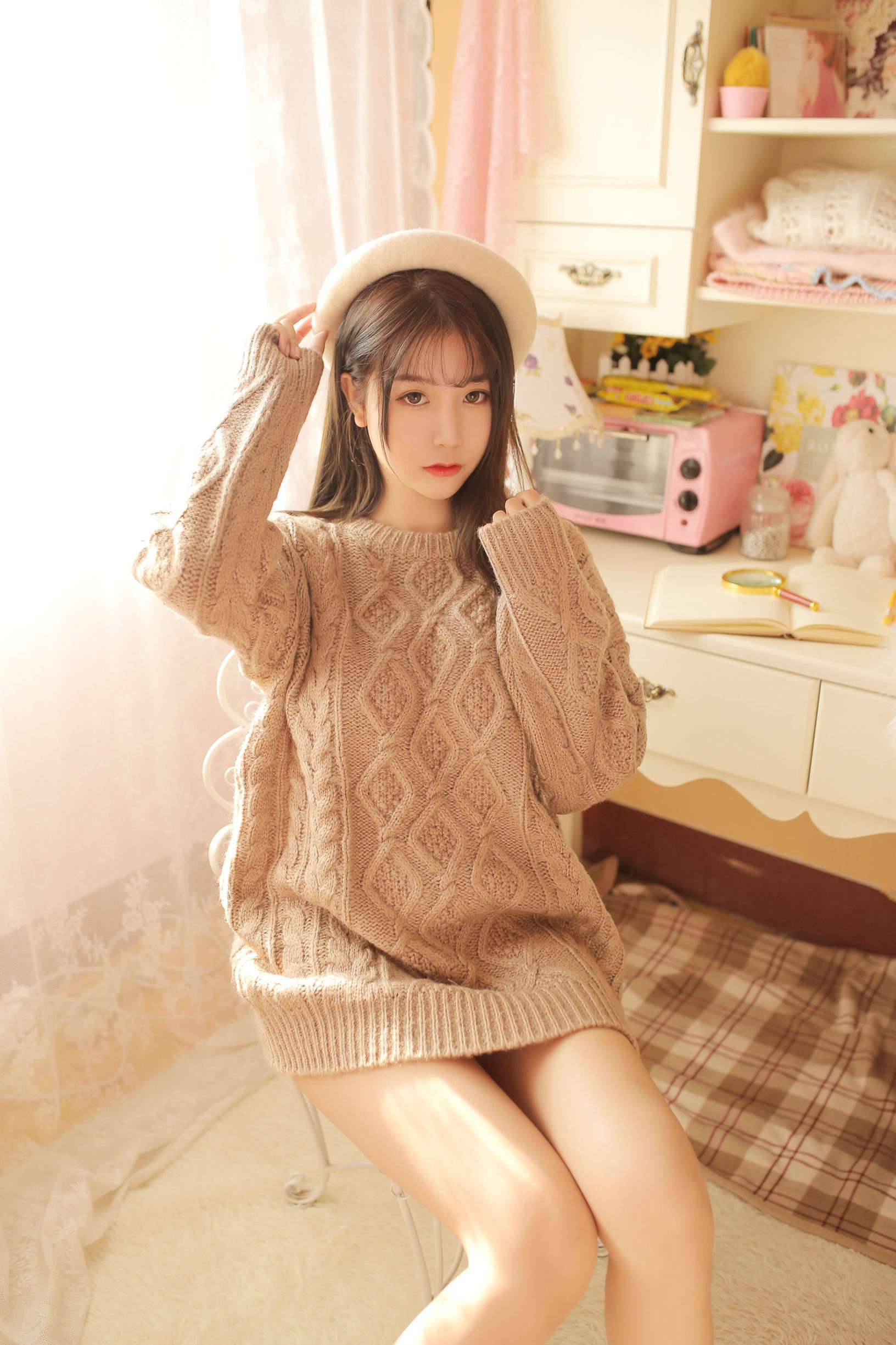 COS 복지] 거유묘구장 사쿠라 - 낙타색 스웨터