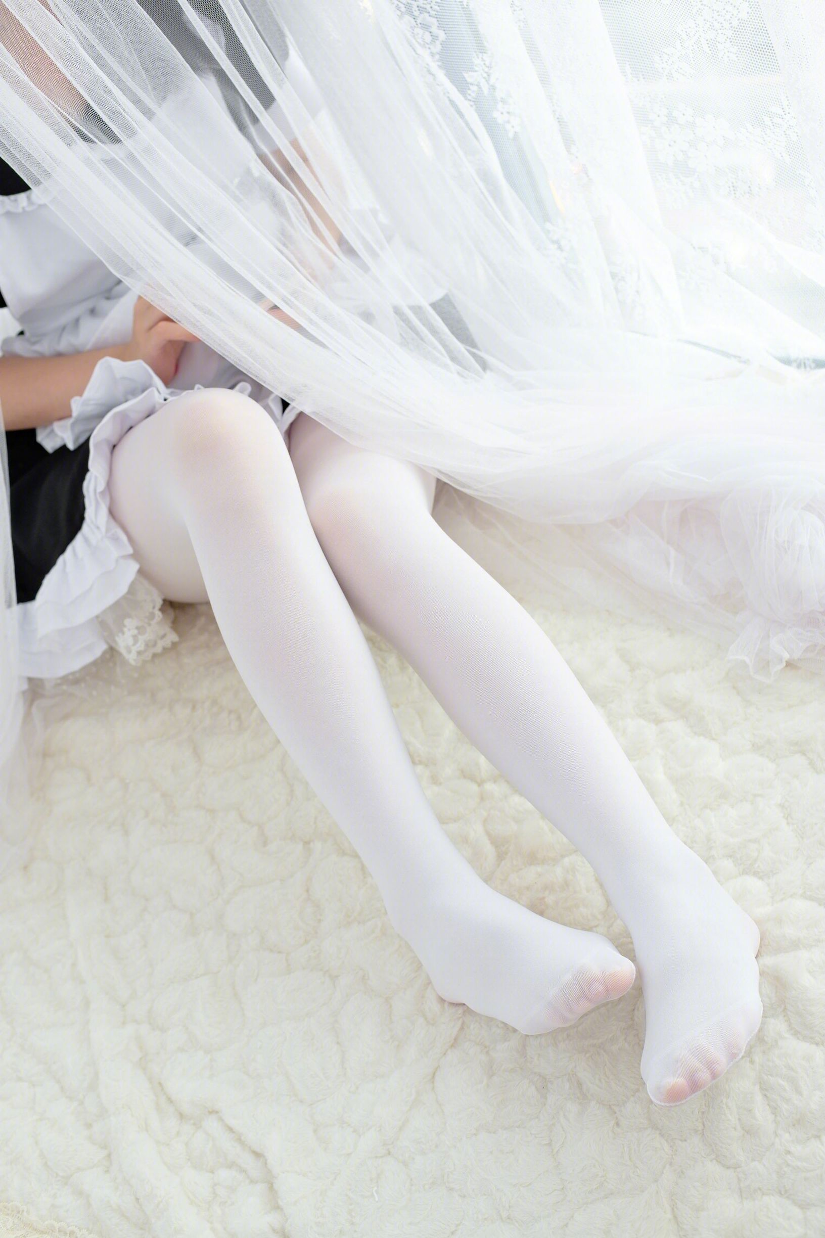 コスプレ特典] 私はnekoじゃない - 白ストッキングメイド