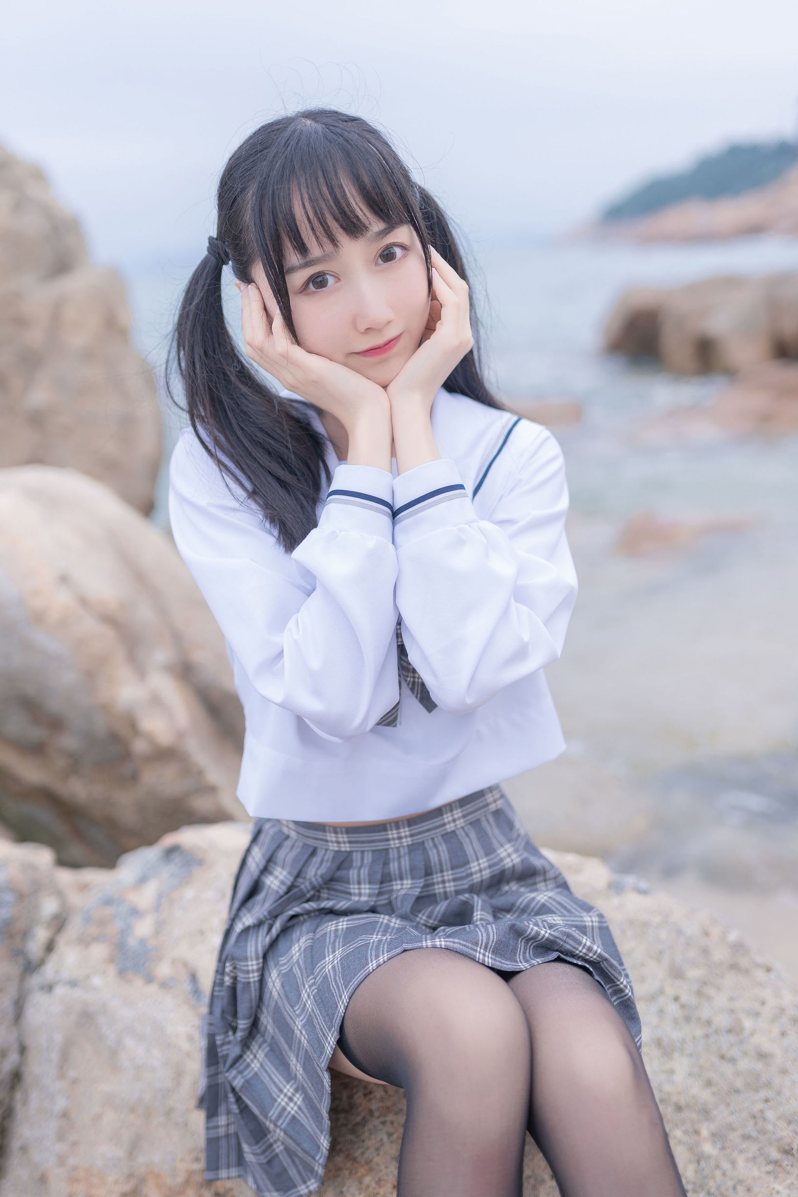 Cosplay Welfare] Moe-style Miss Mu Mian Mian OwO - Beach JK