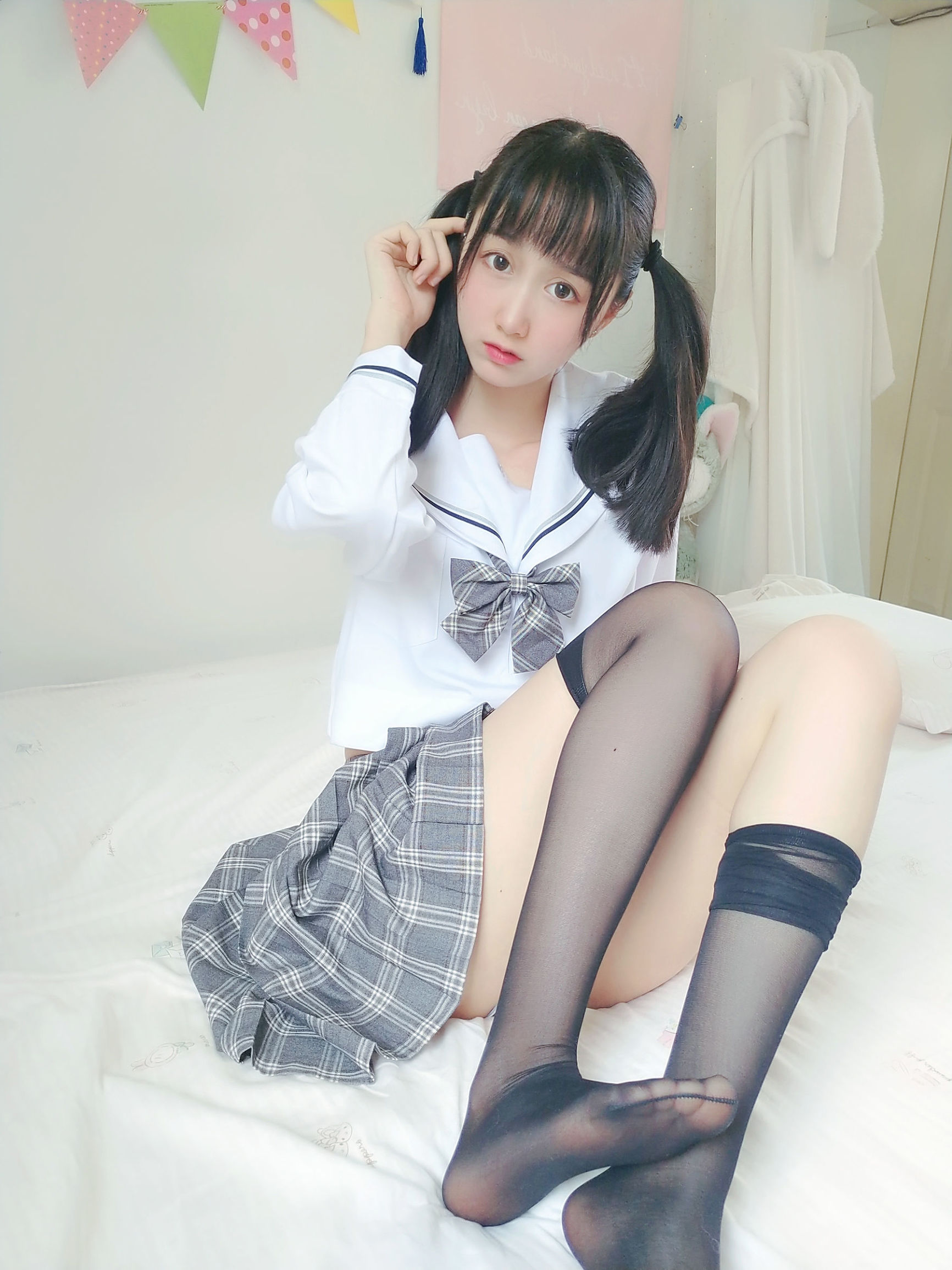 Cosplay Welfare] Moe-style Miss Sister MuMianMian OwO - Gray Plaid JK