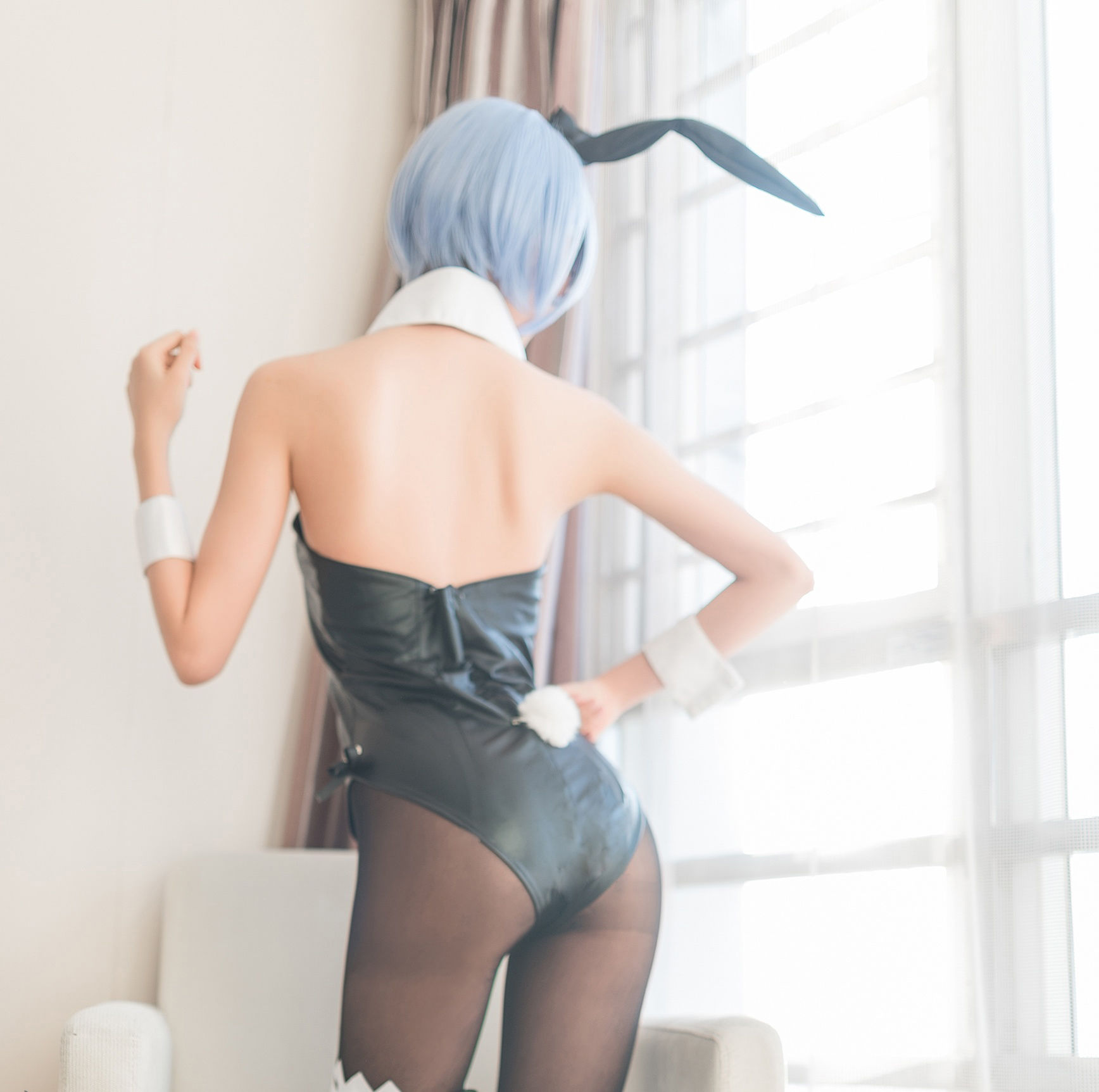 Cosplay Phúc Lợi] Cô Gái Moe Hệ Mộc Miên Miên OwO - Rem Bunny Girl
