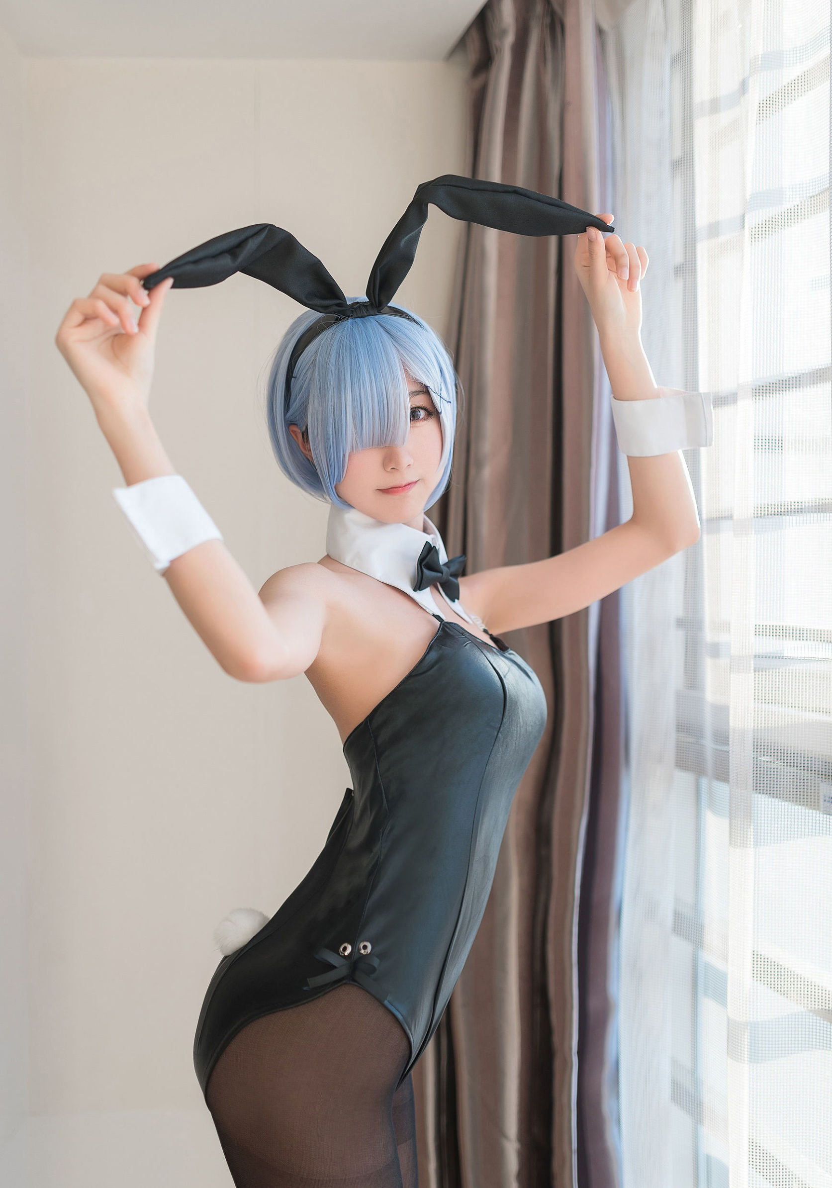Cosplay Phúc Lợi] Cô Gái Moe Hệ Mộc Miên Miên OwO - Rem Bunny Girl
