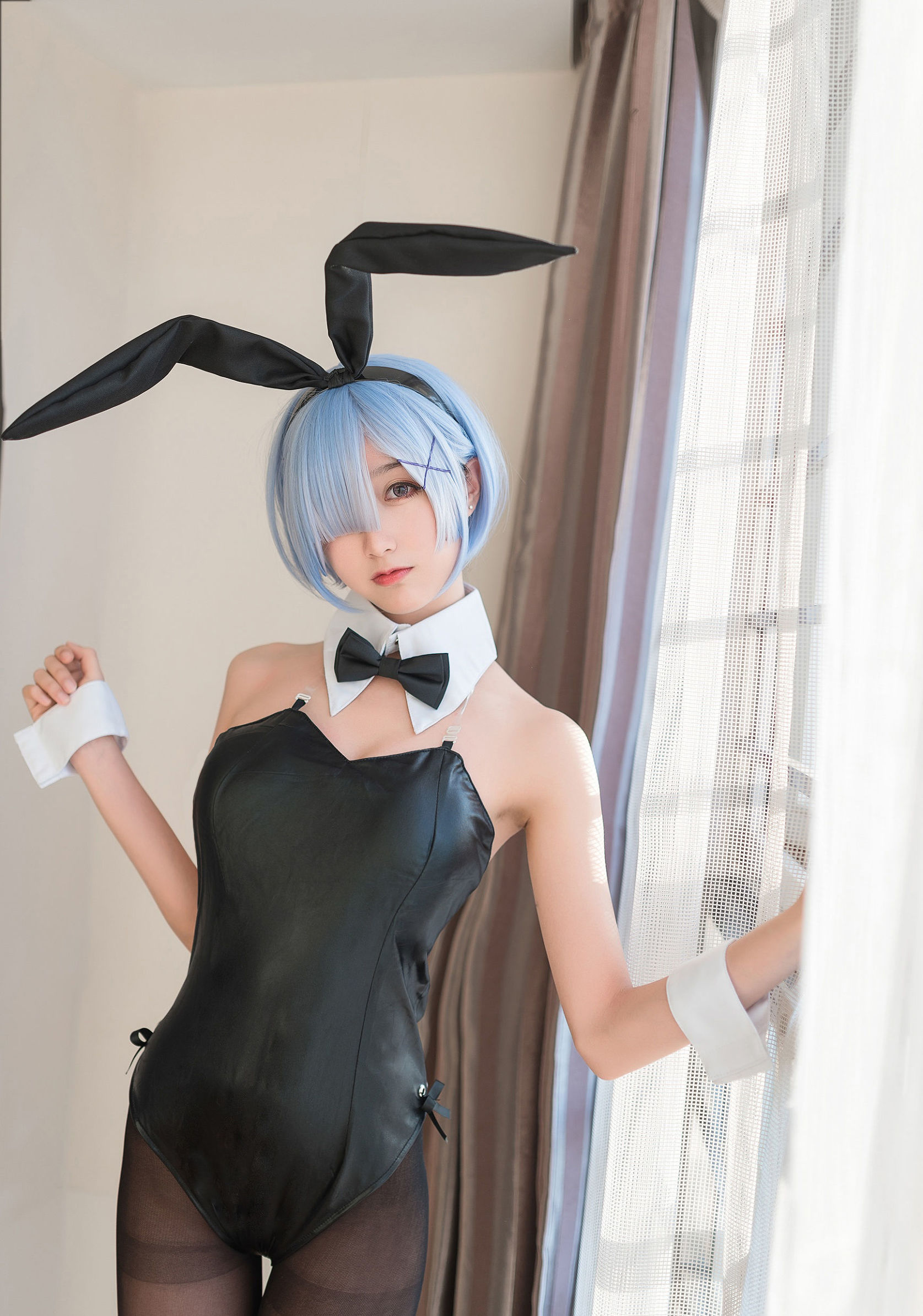 Cosplay Phúc Lợi] Cô Gái Moe Hệ Mộc Miên Miên OwO - Rem Bunny Girl