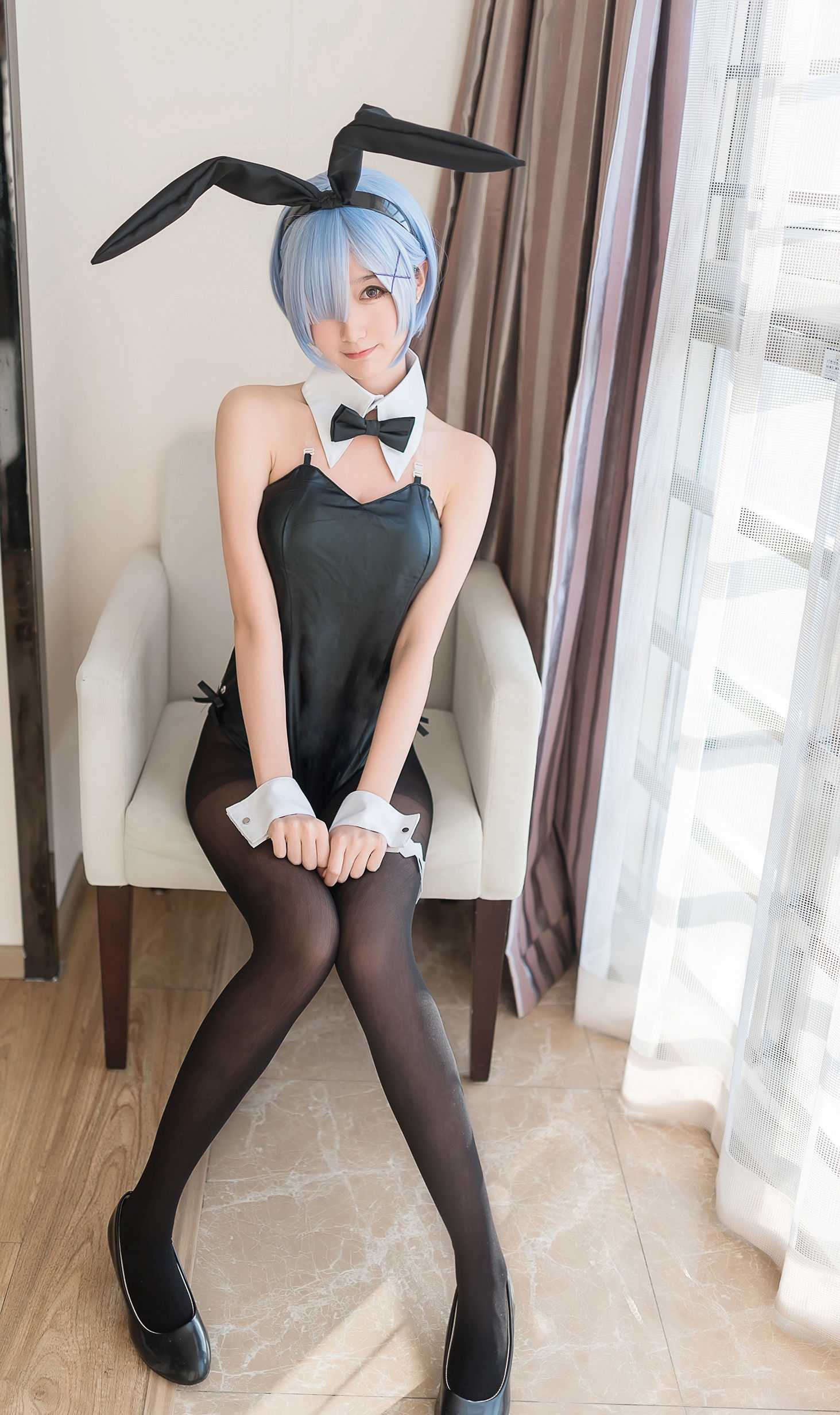 Cosplay Phúc Lợi] Cô Gái Moe Hệ Mộc Miên Miên OwO - Rem Bunny Girl