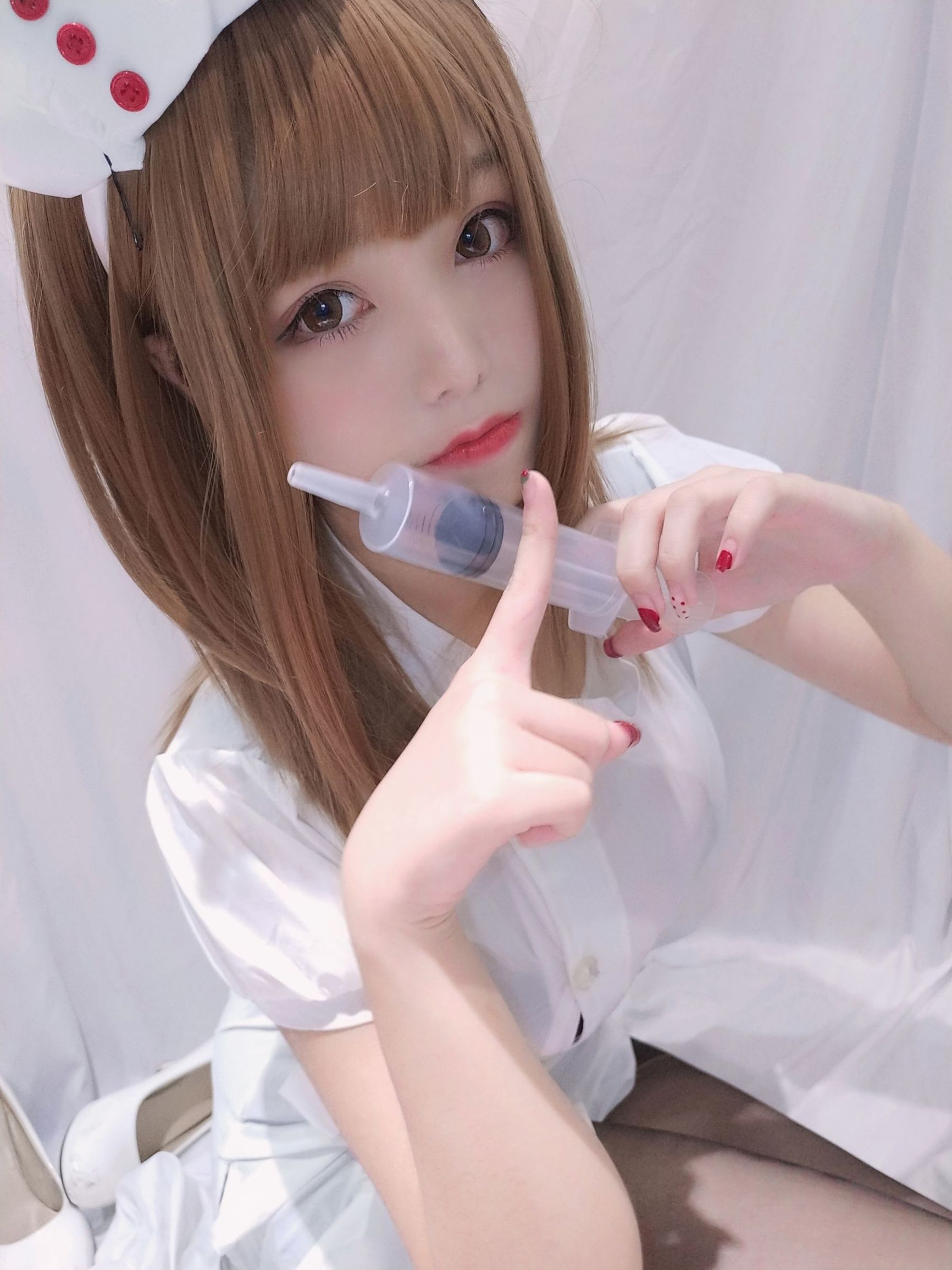 COS Phúc lợi] Chị gái hệ moe Honey Cat Qiu - Y tá nhỏ