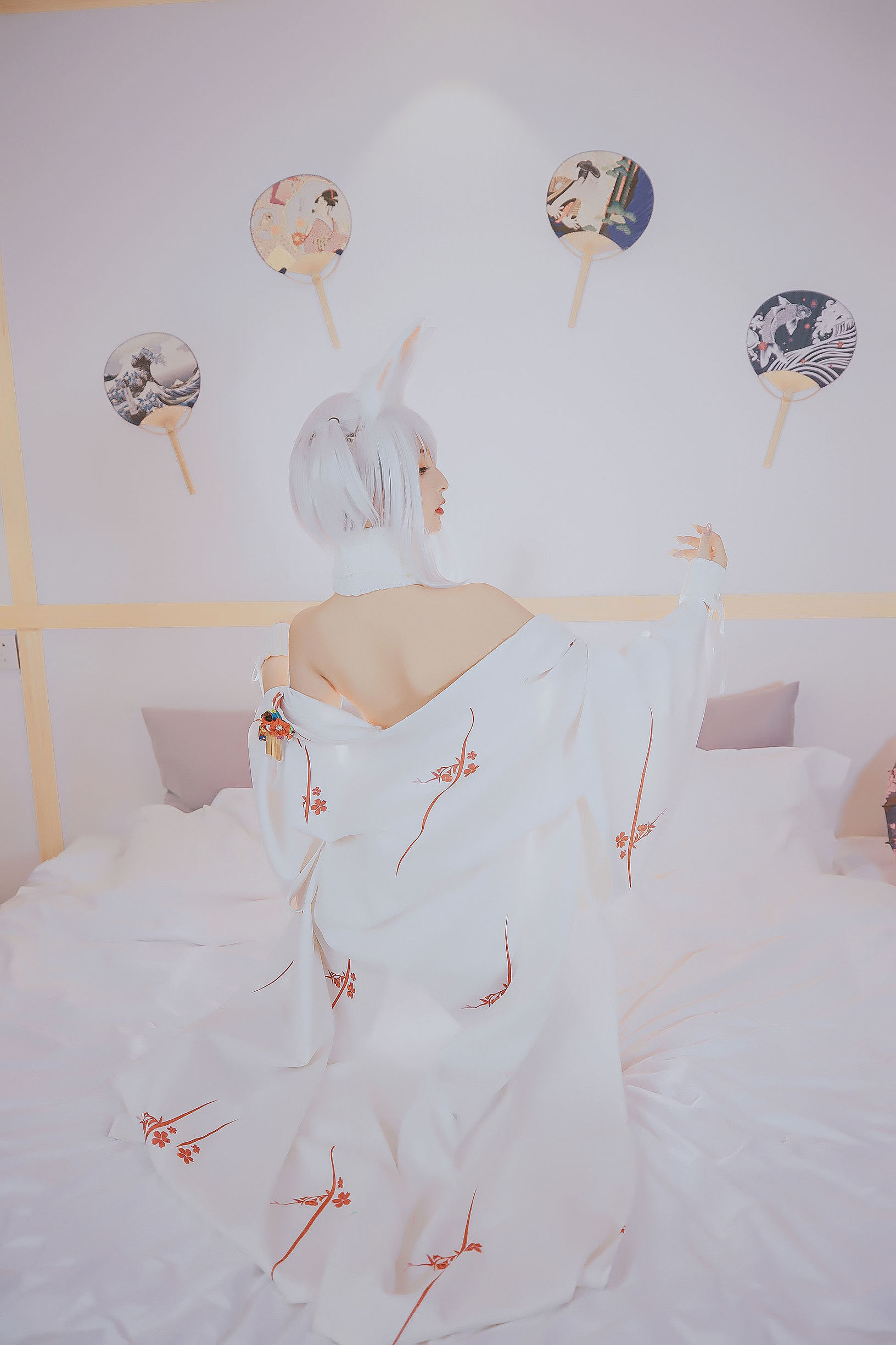 コスプレ福利] ロリ神楽板真冬の危険な耳-狼妹&兎娘