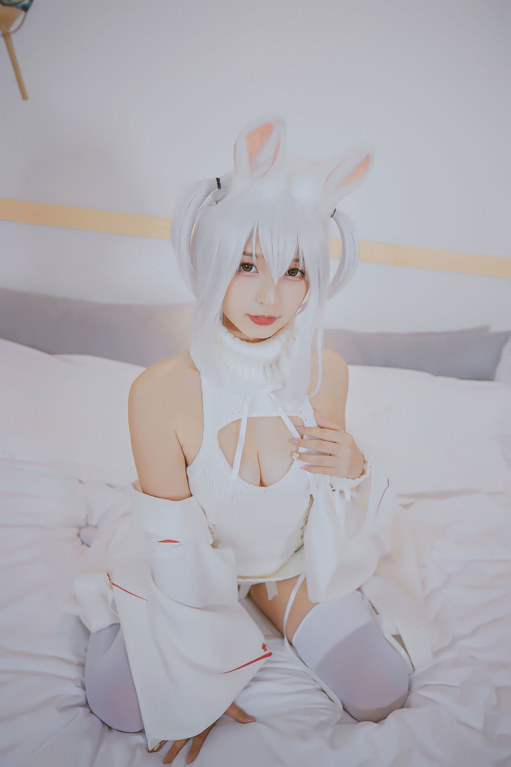 コスプレ福利] ロリ神楽板真冬の危険な耳-狼妹&兎娘