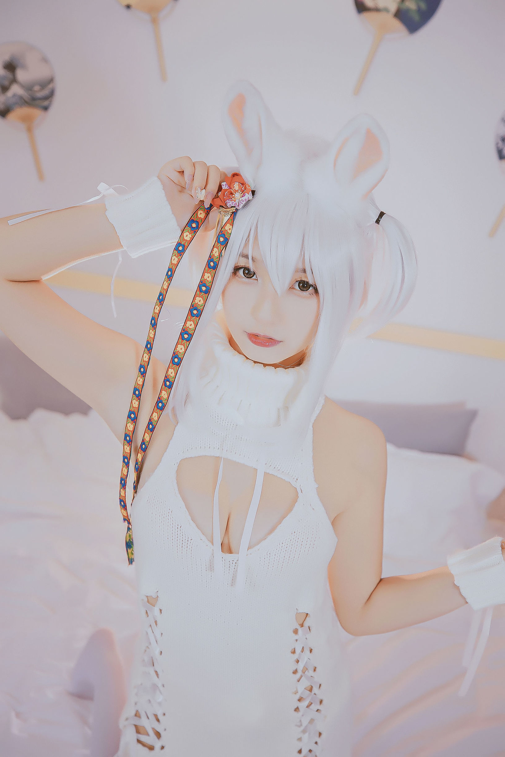 コスプレ福利] ロリ神楽板真冬の危険な耳-狼妹&兎娘