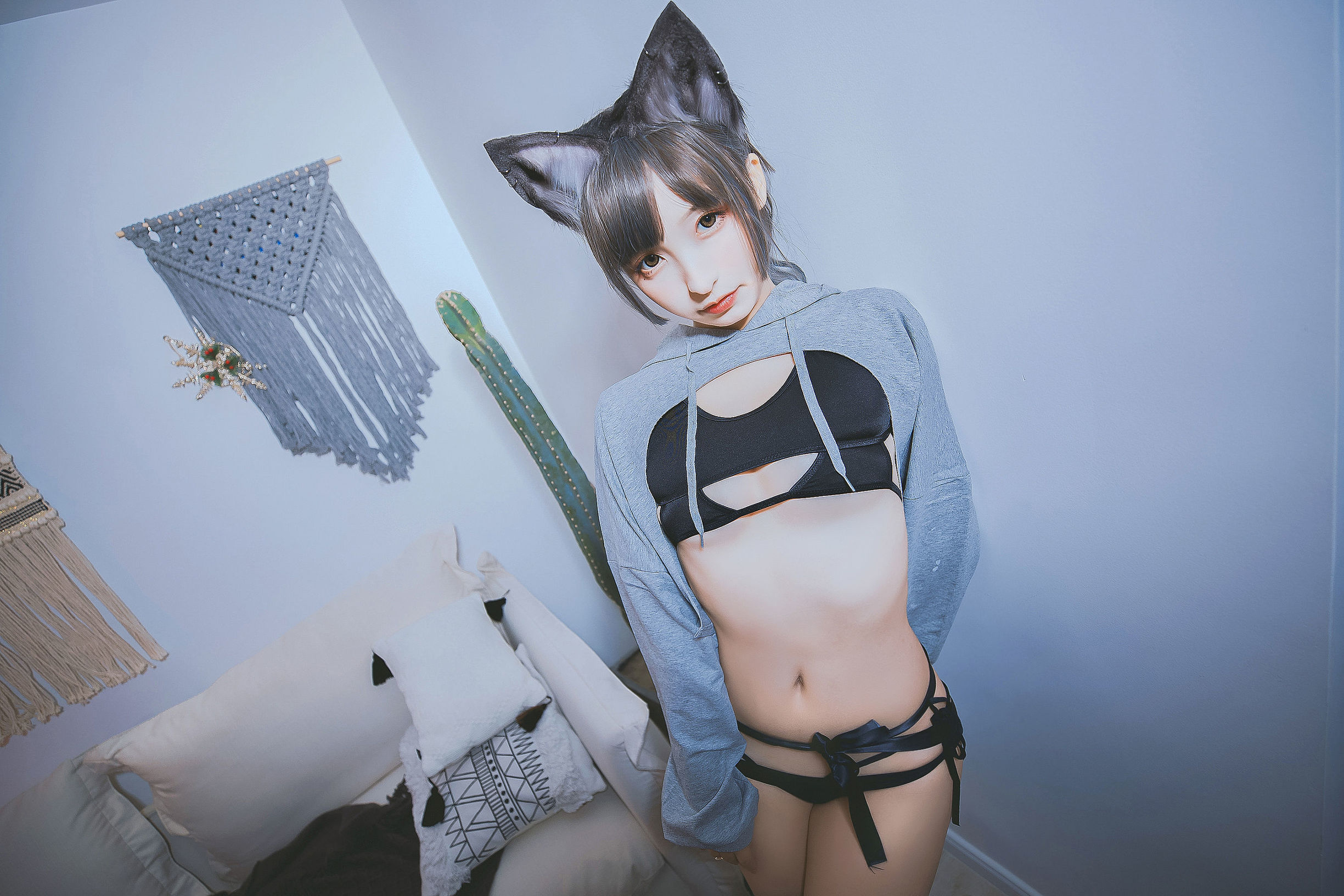 Cosplay Welfare]  belle ta Kagura Ban Mahiro's Dangerous Ear - Wolf Girl & Bunny Girl