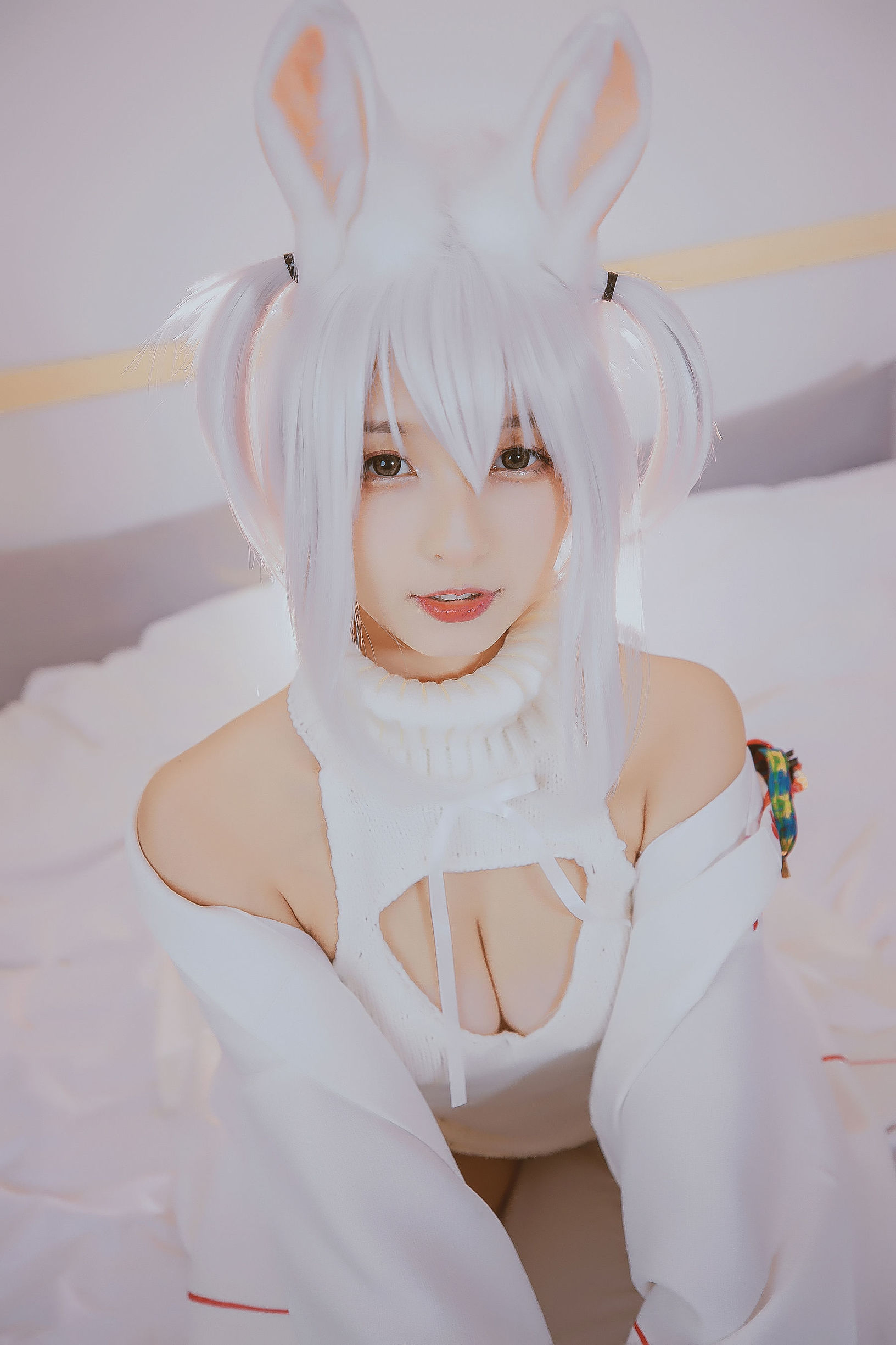 コスプレ福利] ロリ神楽板真冬の危険な耳-狼妹&兎娘