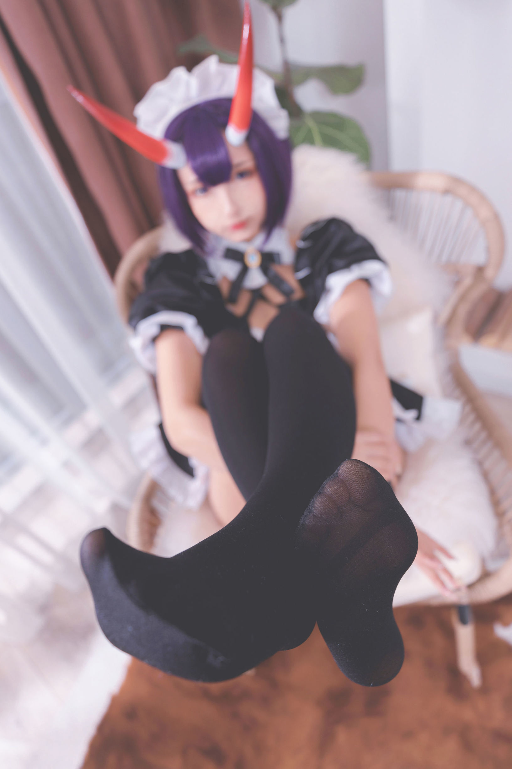 コスプレ福利] ロリ神楽板真冬の果実の酒気-酒呑コス