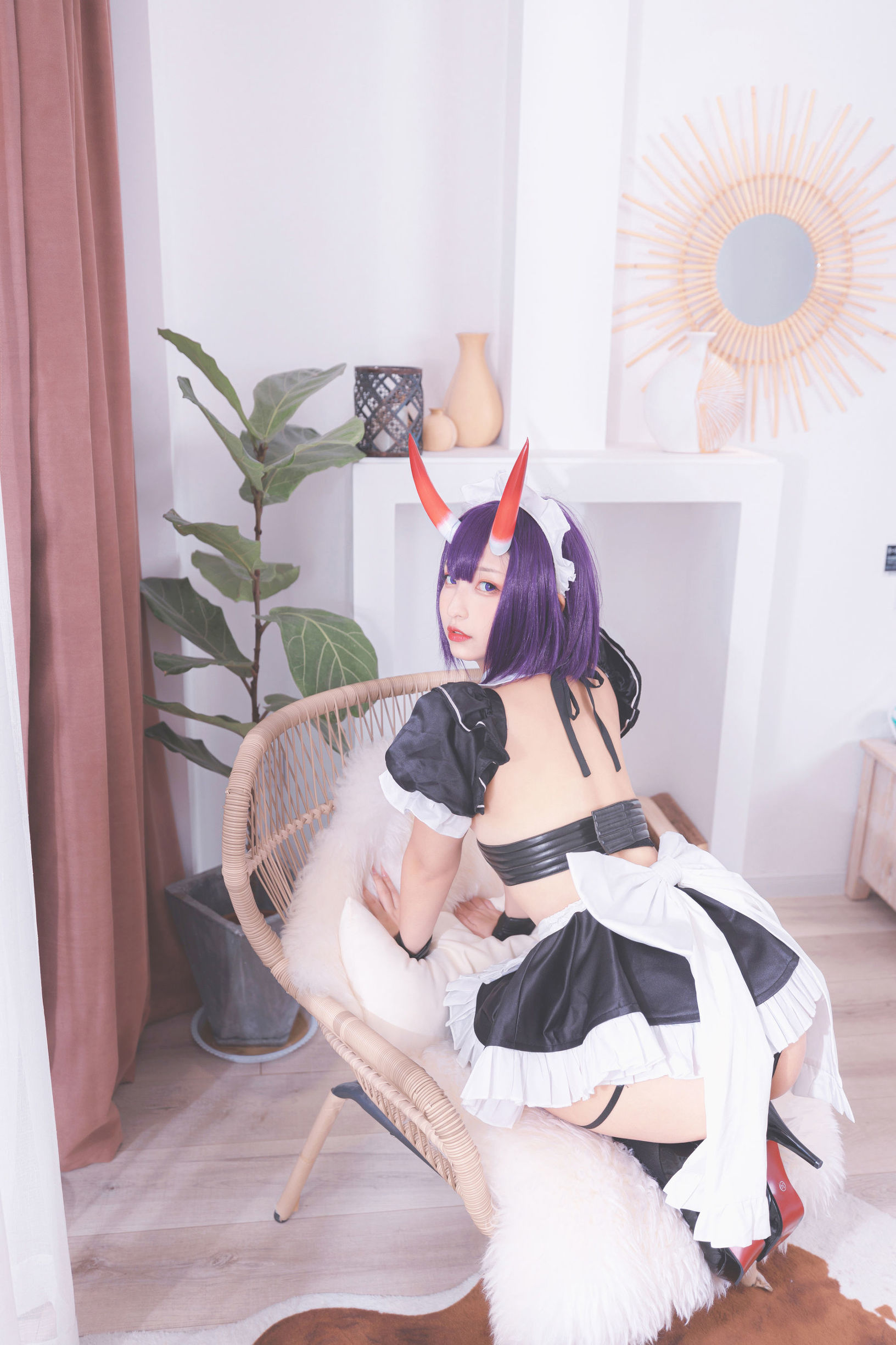 コスプレ福利] ロリ神楽板真冬の果実の酒気-酒呑コス
