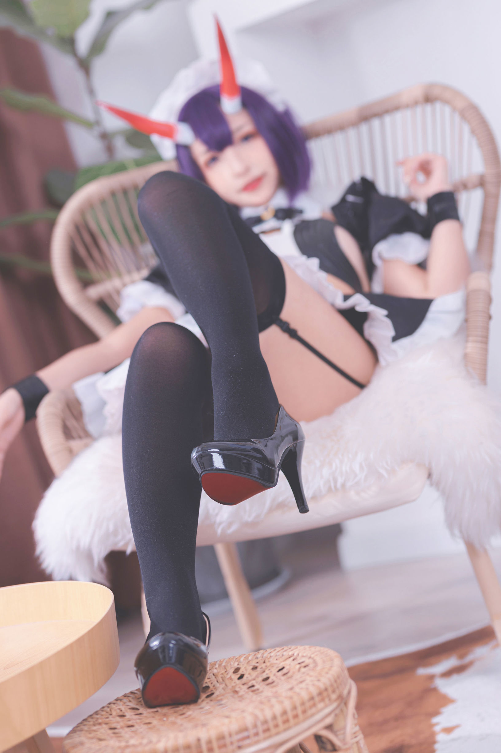 コスプレ福利] ロリ神楽板真冬の果実の酒気-酒呑コス