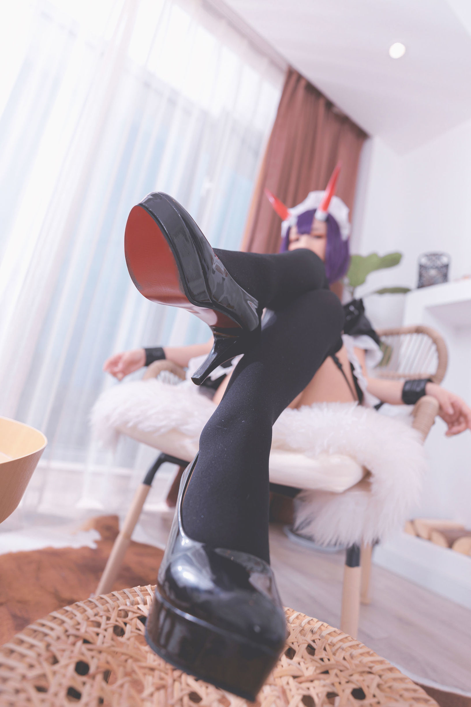 コスプレ福利] ロリ神楽板真冬の果実の酒気-酒呑コス