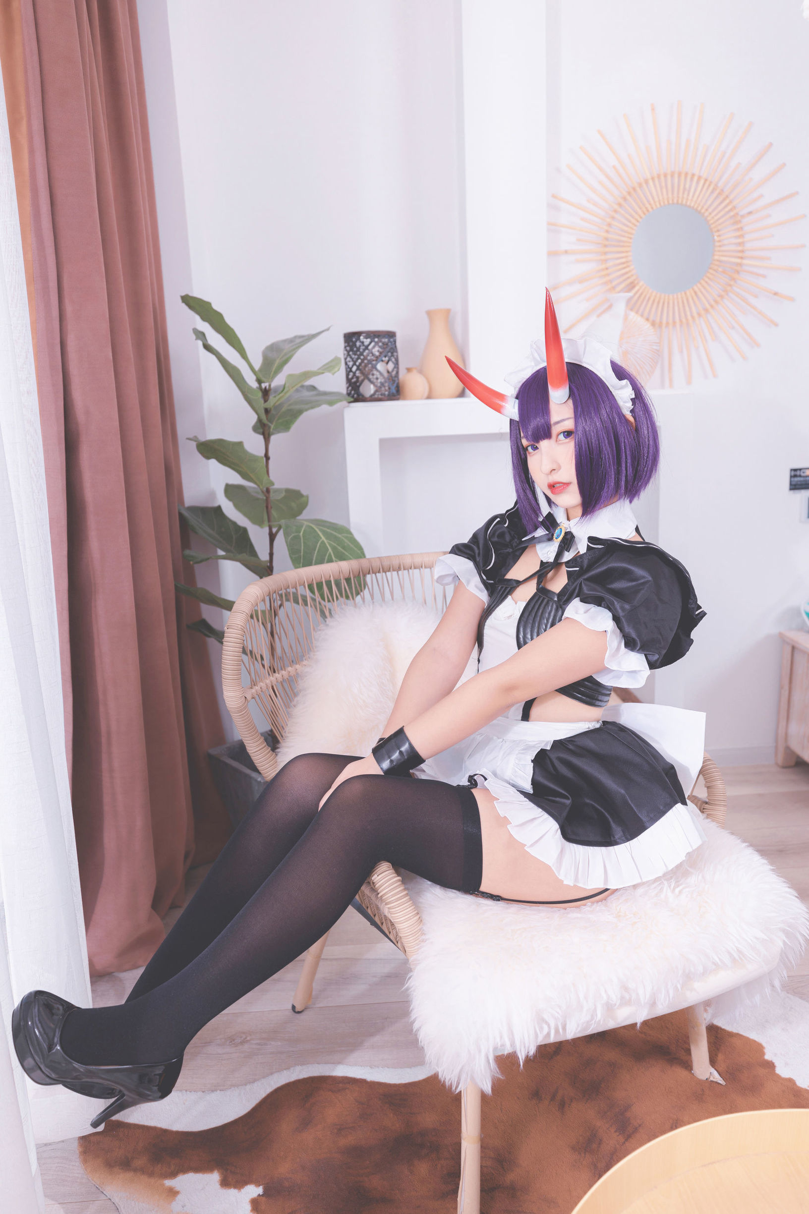 コスプレ福利] ロリ神楽板真冬の果実の酒気-酒呑コス