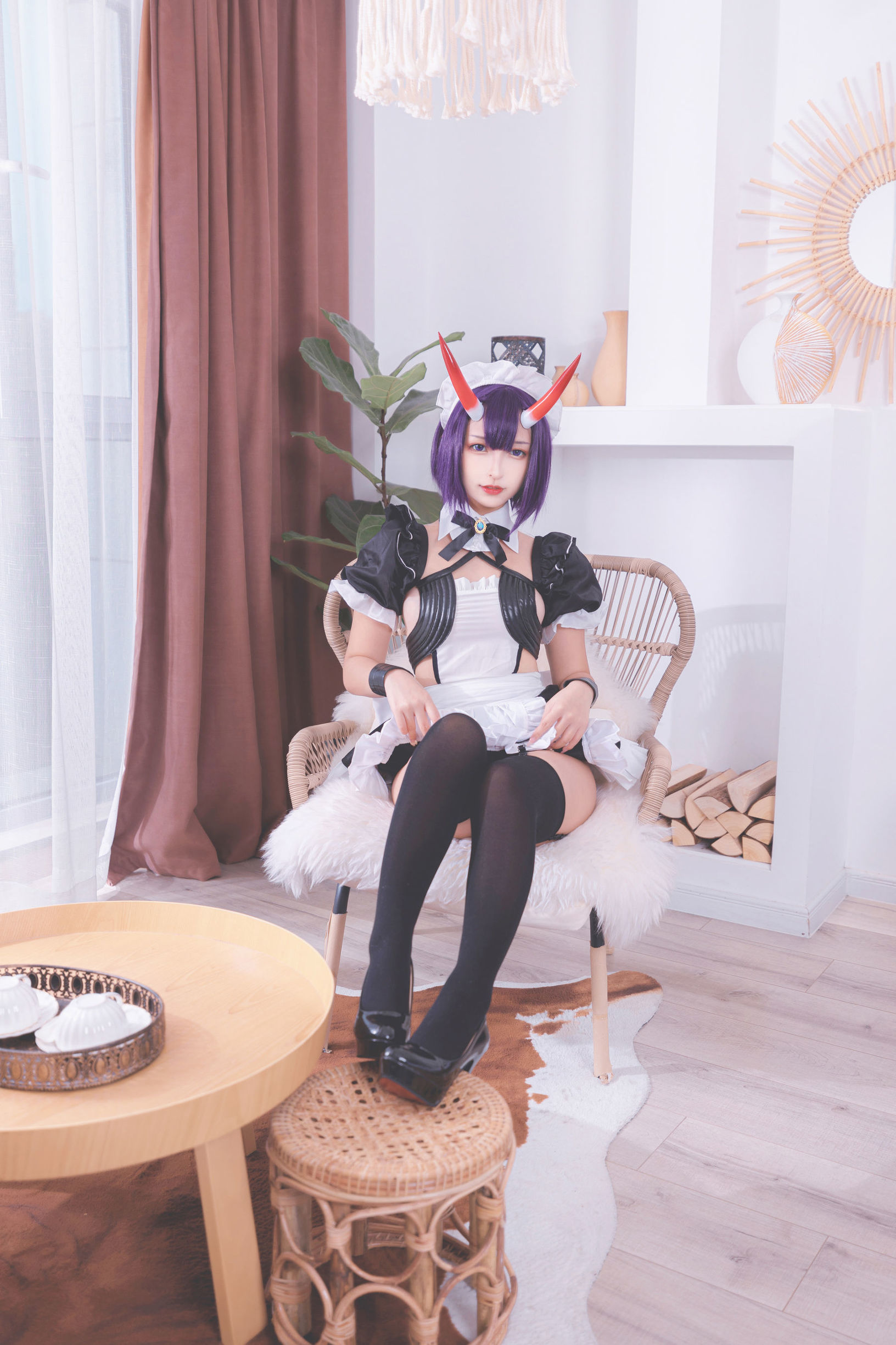 コスプレ福利] ロリ神楽板真冬の果実の酒気-酒呑コス