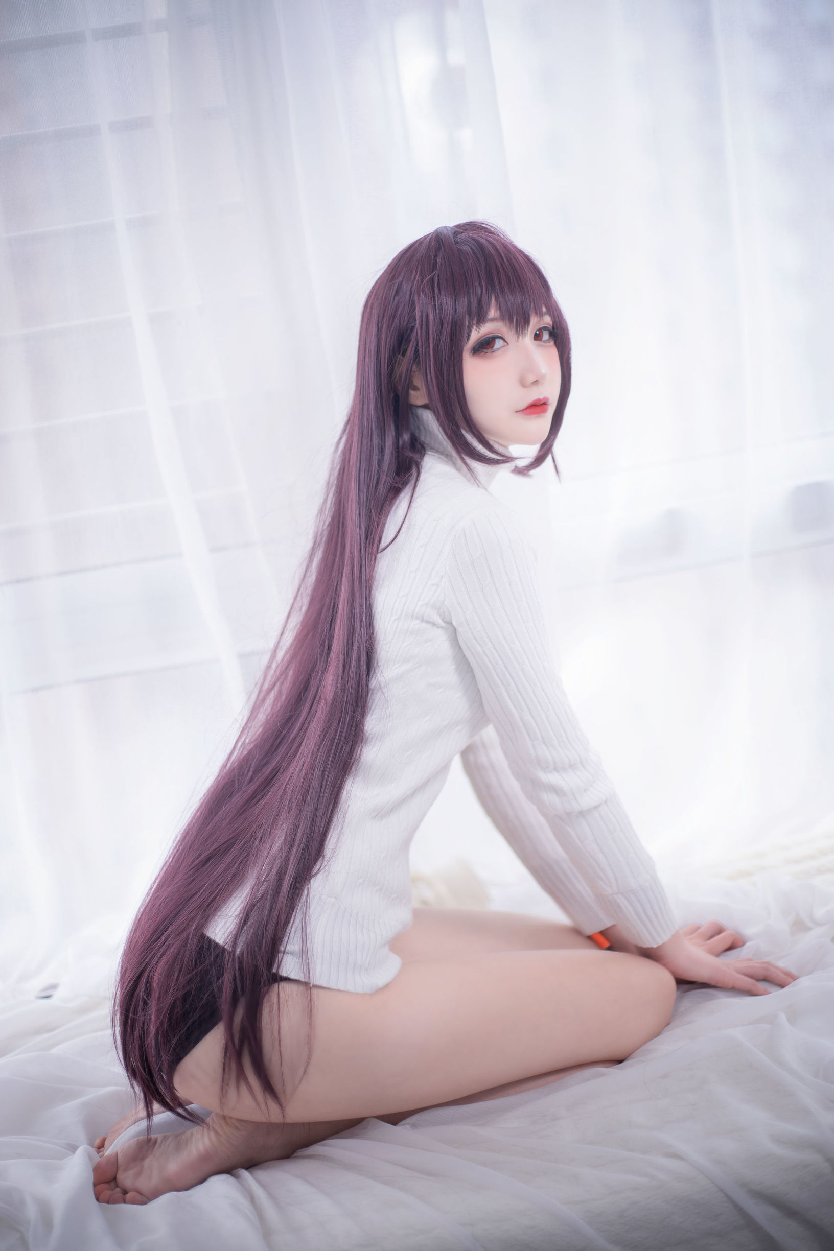 COS Phúc lợi] COS Em gái Senku Airi - Scáthach Áo len