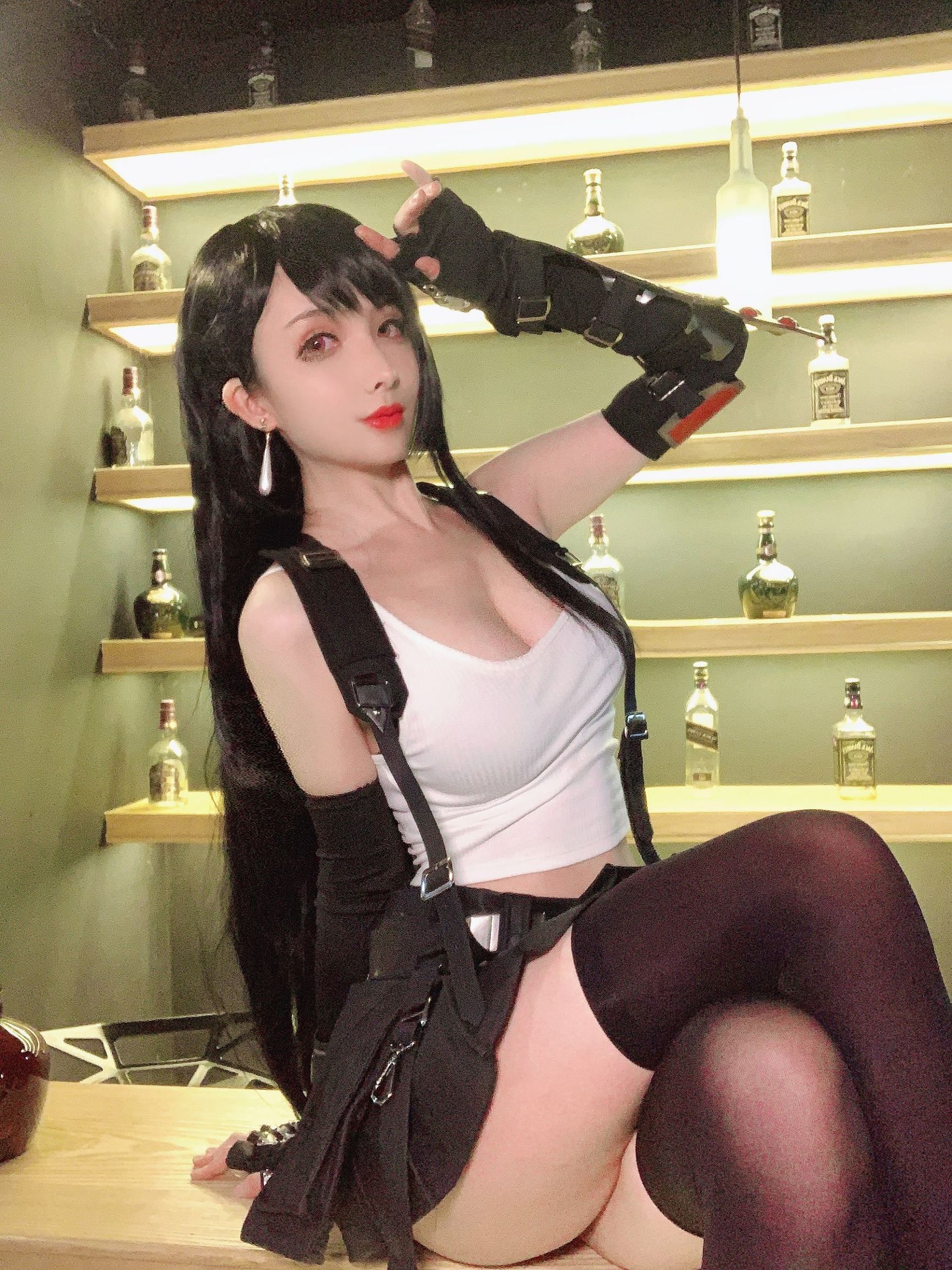 Cosplay Welfare] Cosplay Welfare Rioko Liang Liang Zi - Tifa Selfie
